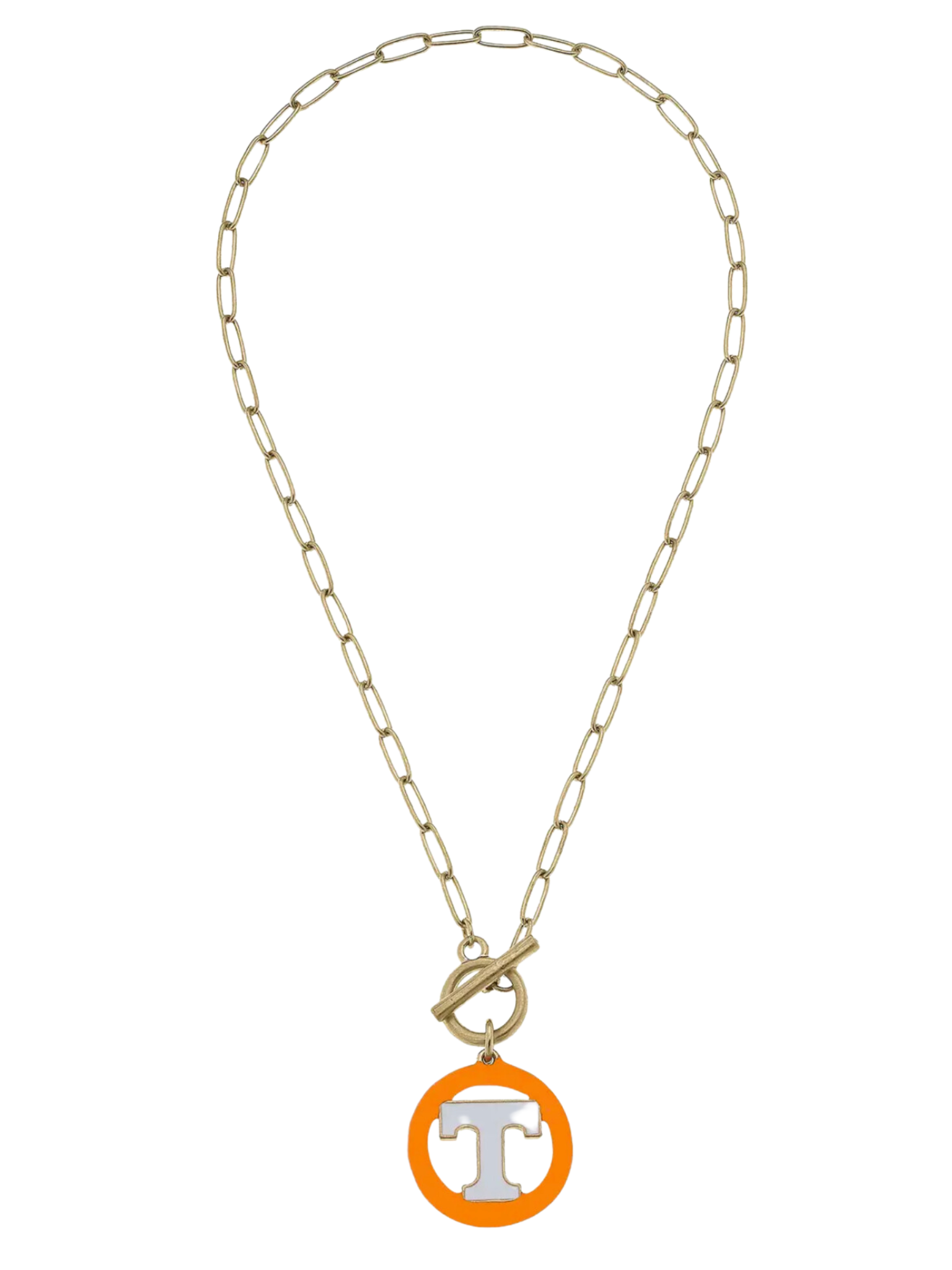 Tennessee Volunteers Logo Enamel T-Bar Necklace