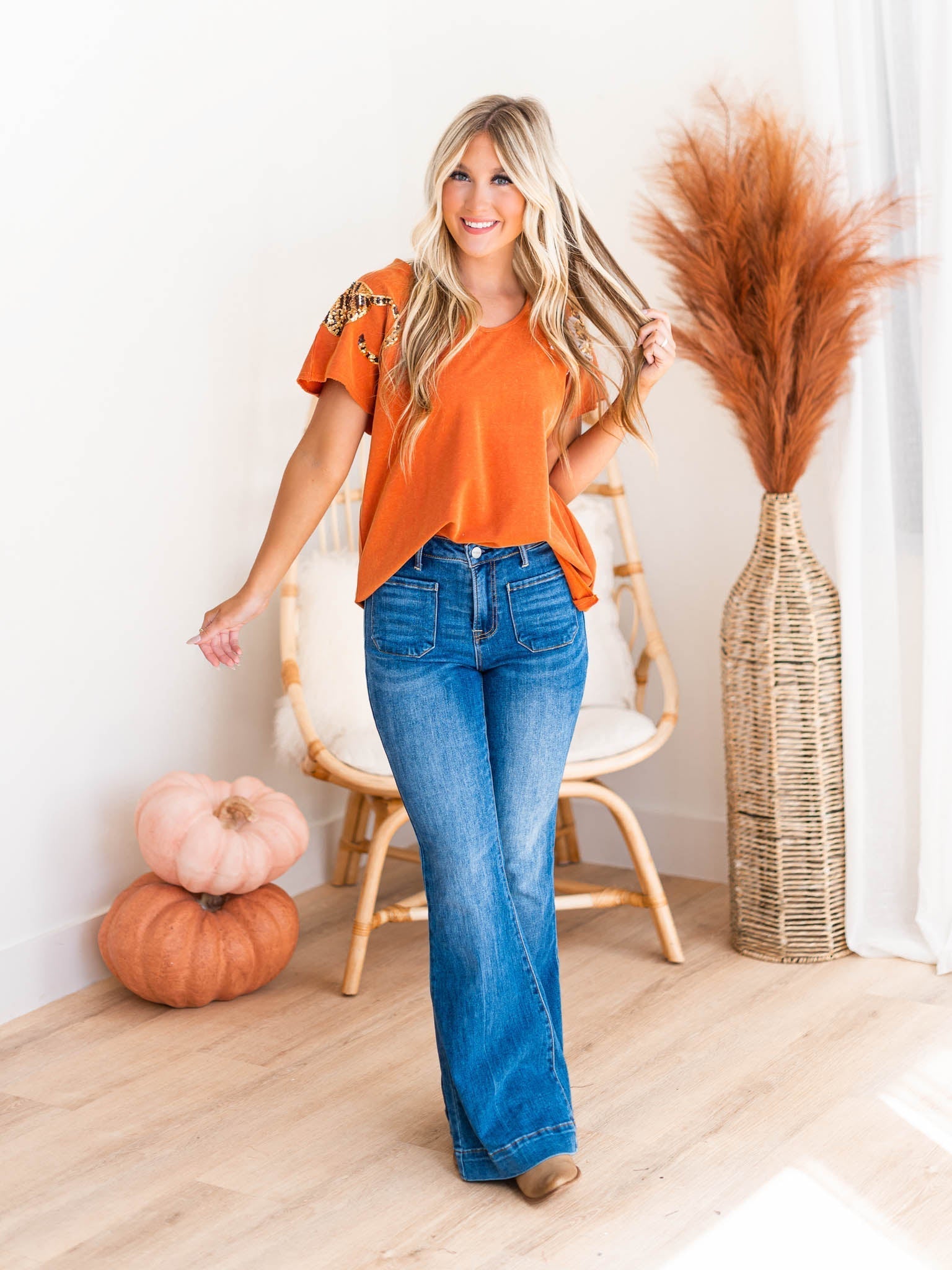 Tiger Sequin Patch Tee