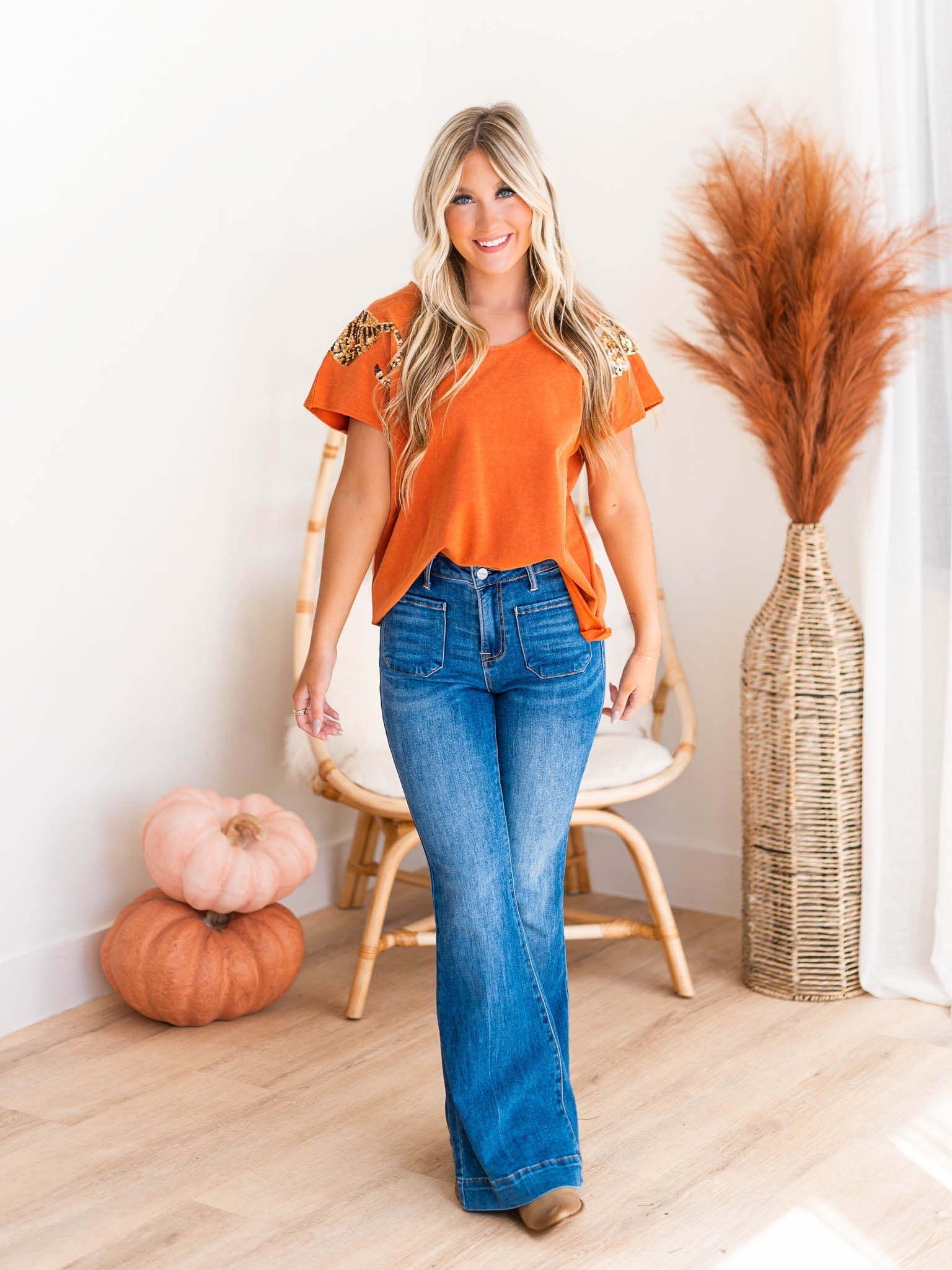 Tiger Sequin Patch Tee