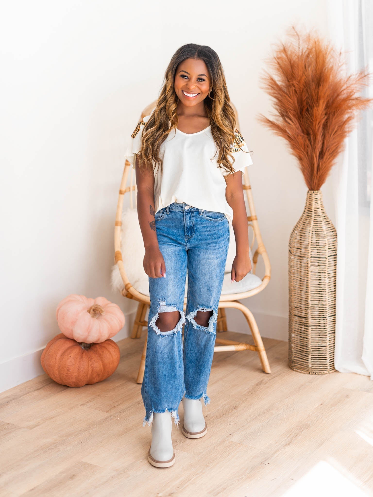 Tiger Sequin Patch Tee