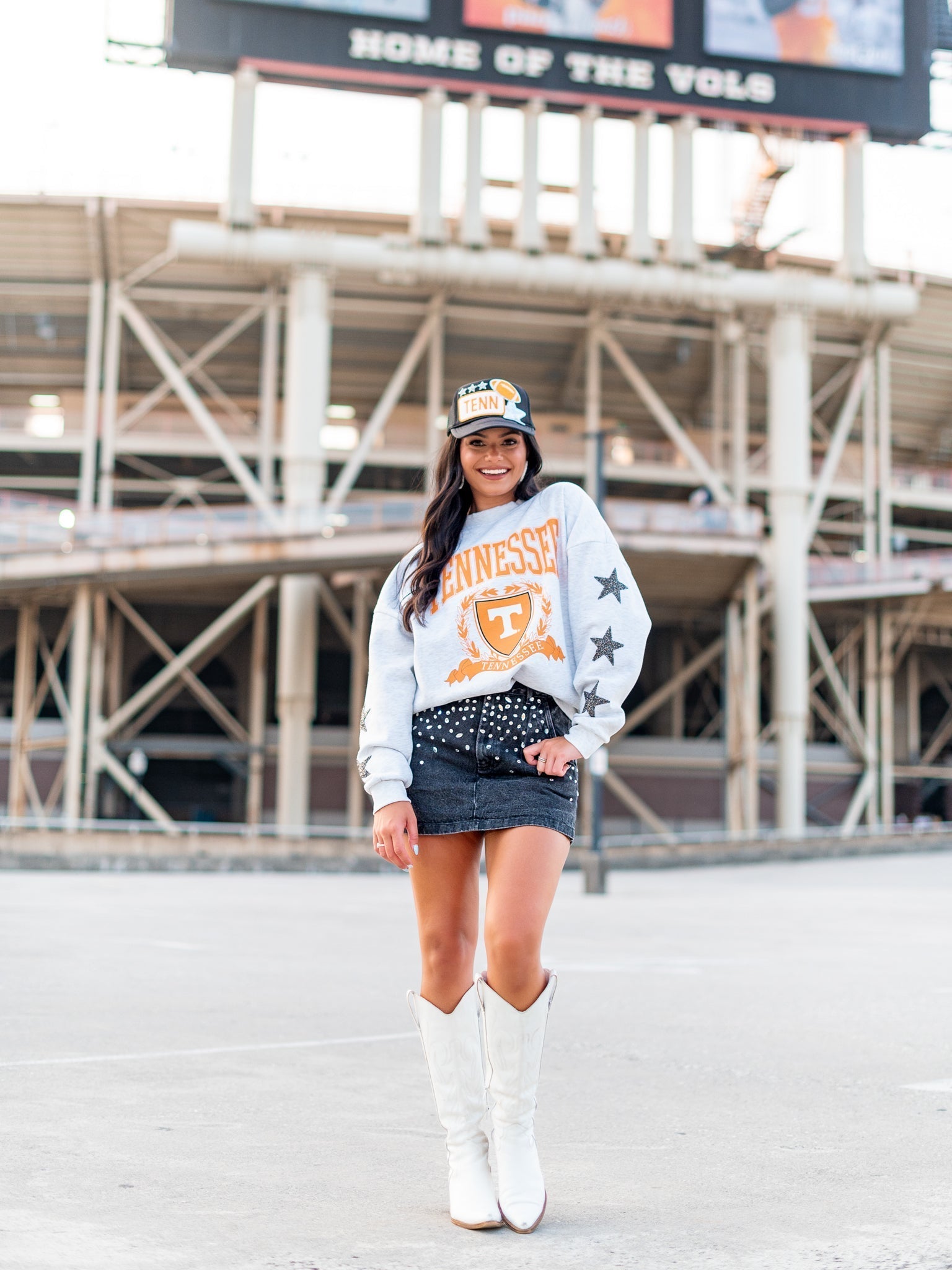 Tennessee Volunteers All-Star Embellished Sleeve Crewneck Pullover