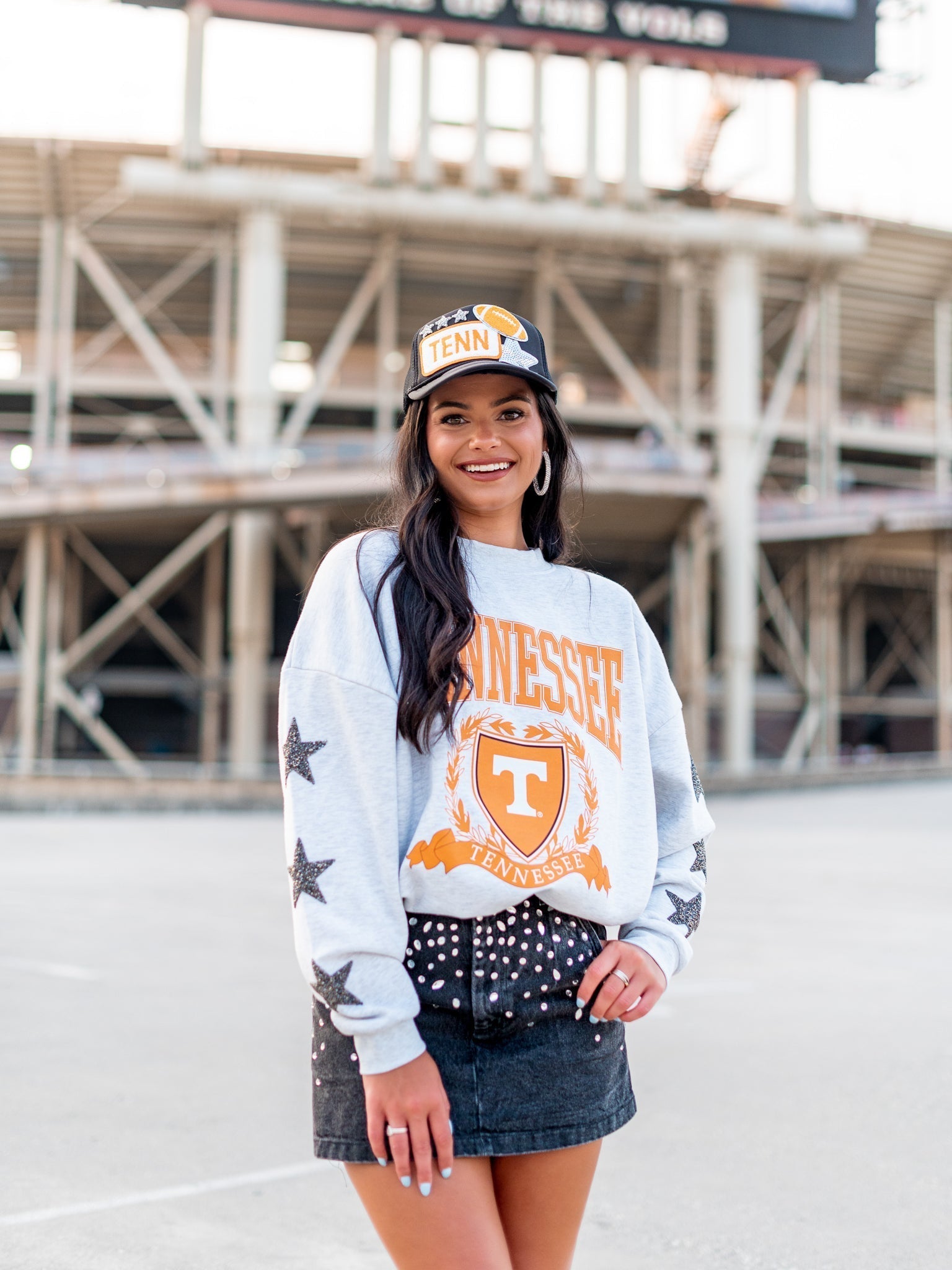 Tennessee Volunteers All-Star Embellished Sleeve Crewneck Pullover