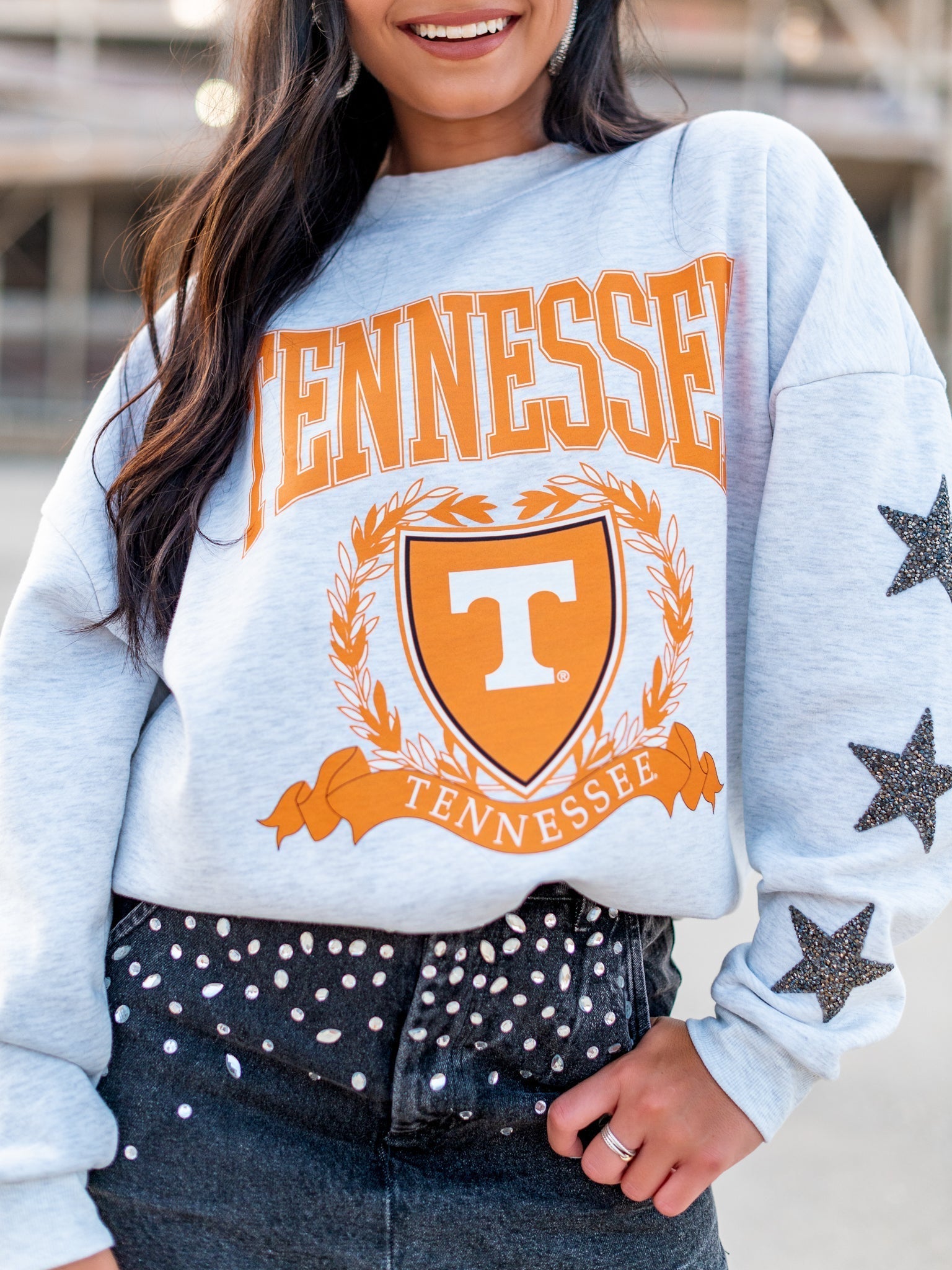 Tennessee Volunteers All-Star Embellished Sleeve Crewneck Pullover