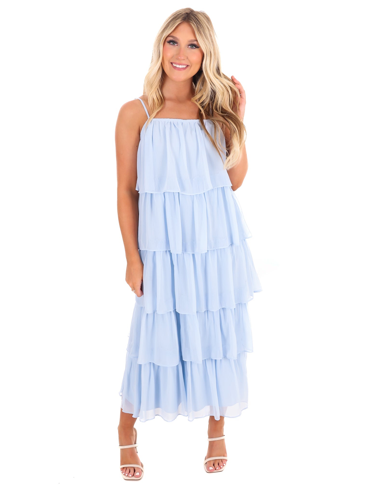 Admire You Tiered Midi Dress