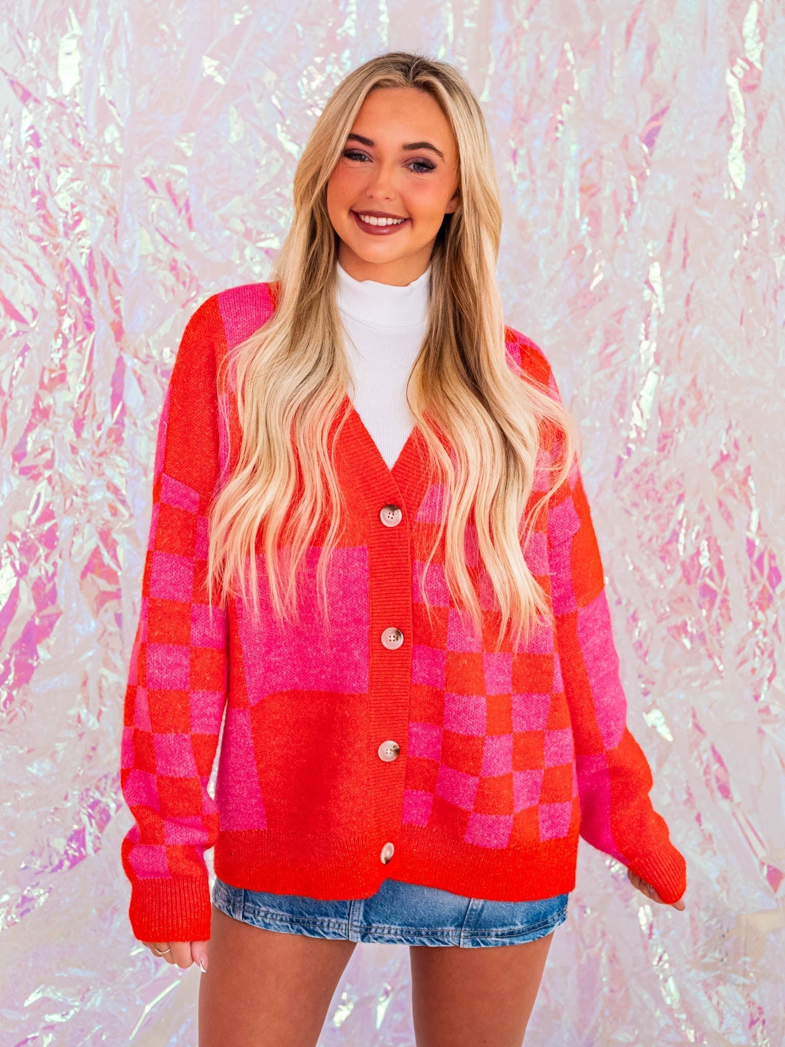 What I Am Check Cardigan