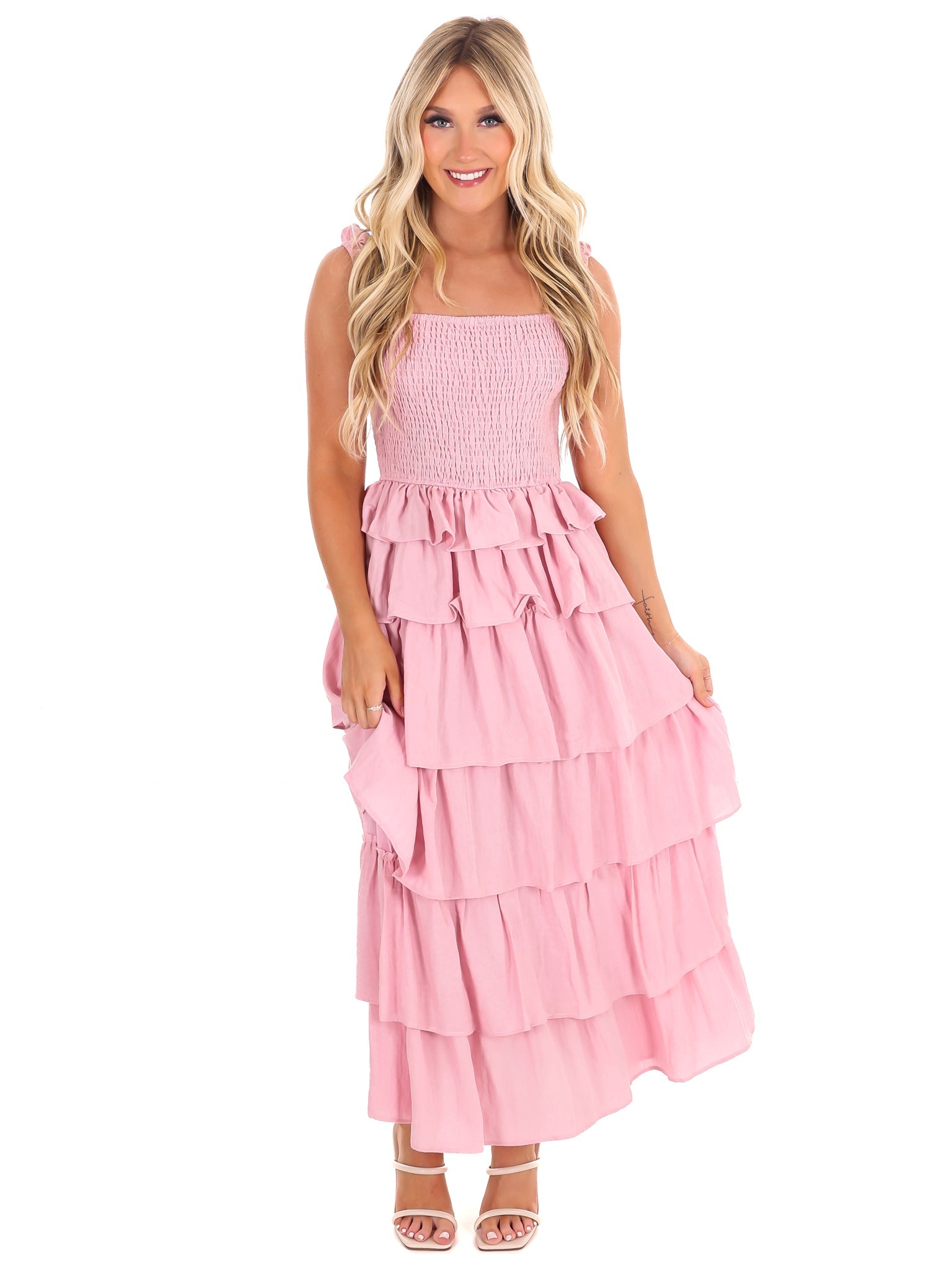 Walk Together Tiered Midi Dress