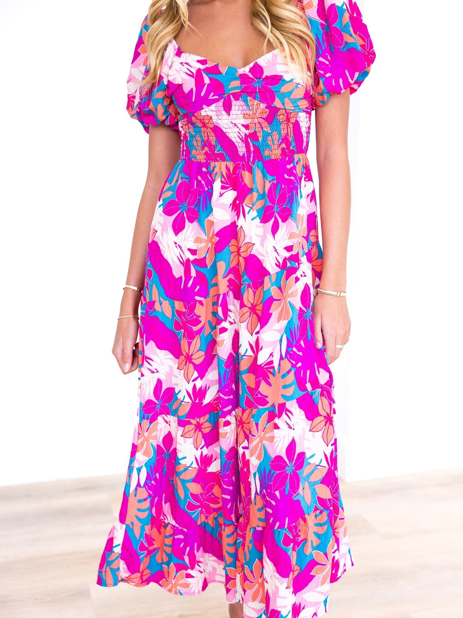 Celebration Print Maxi Dress