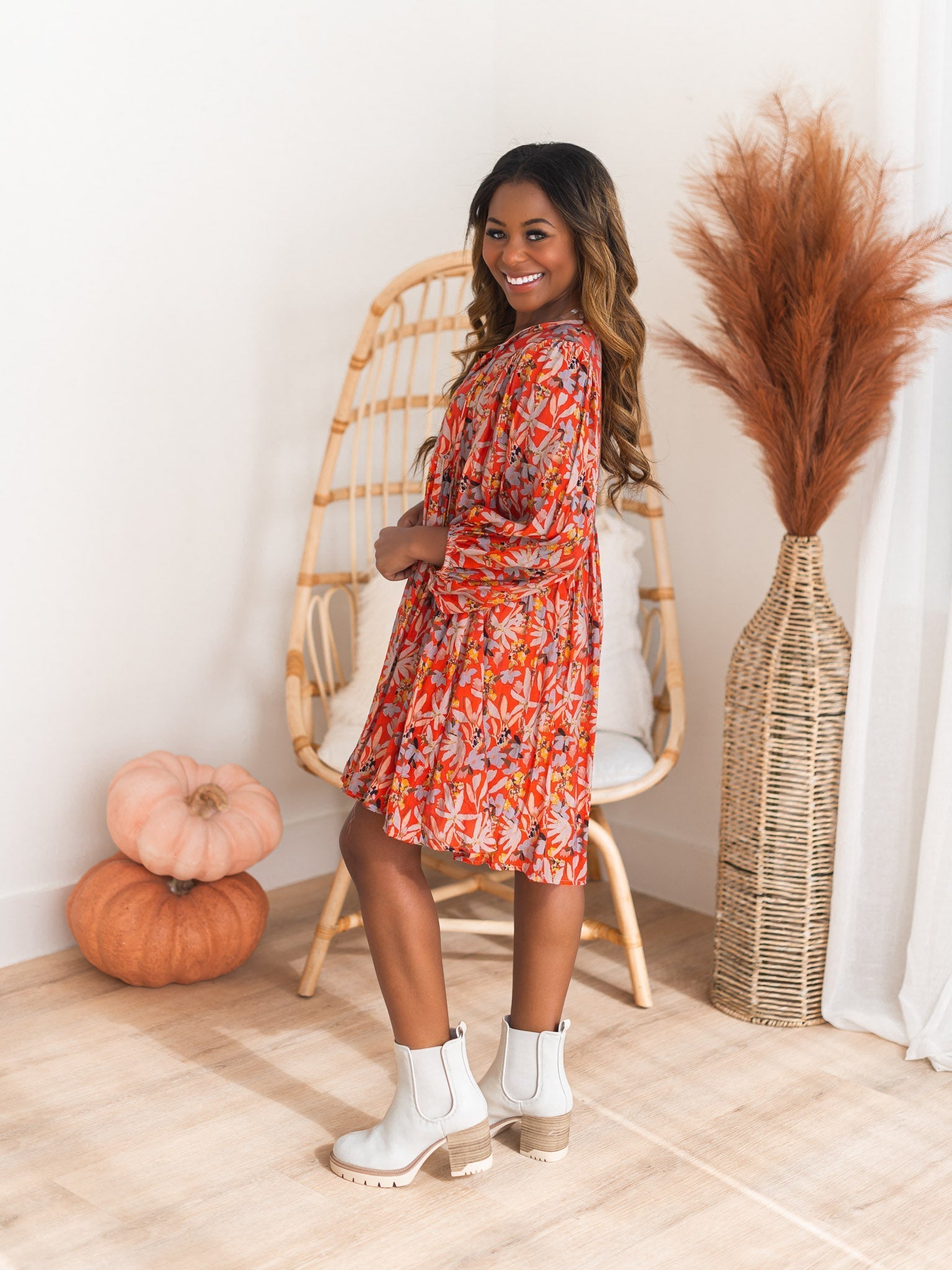 Time Will Tell Floral Mini Dress