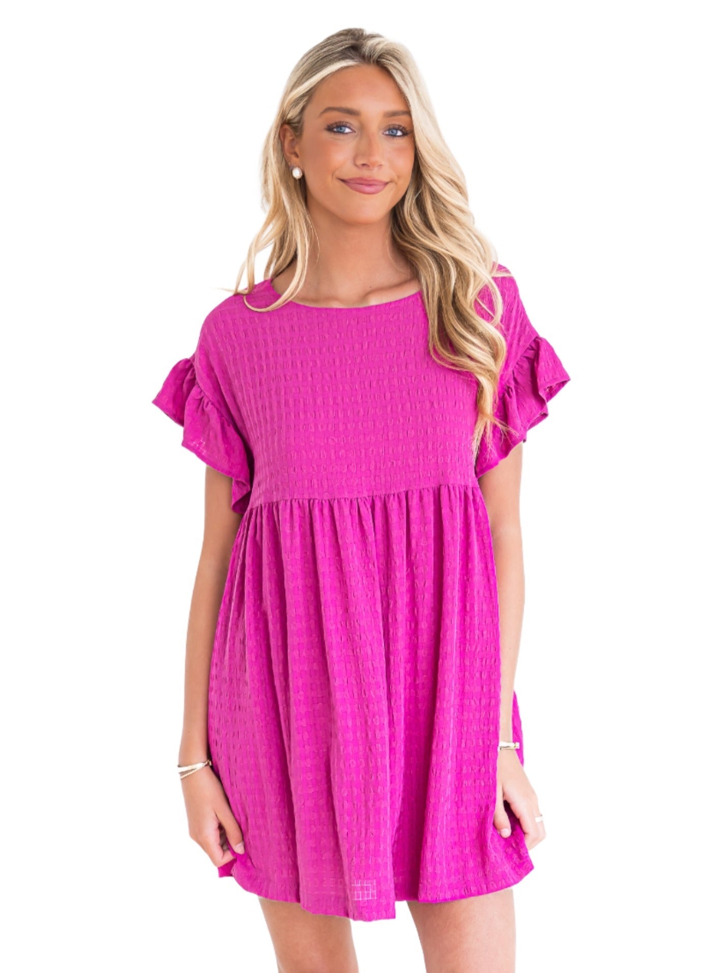 At All Cost Textured Mini Dress