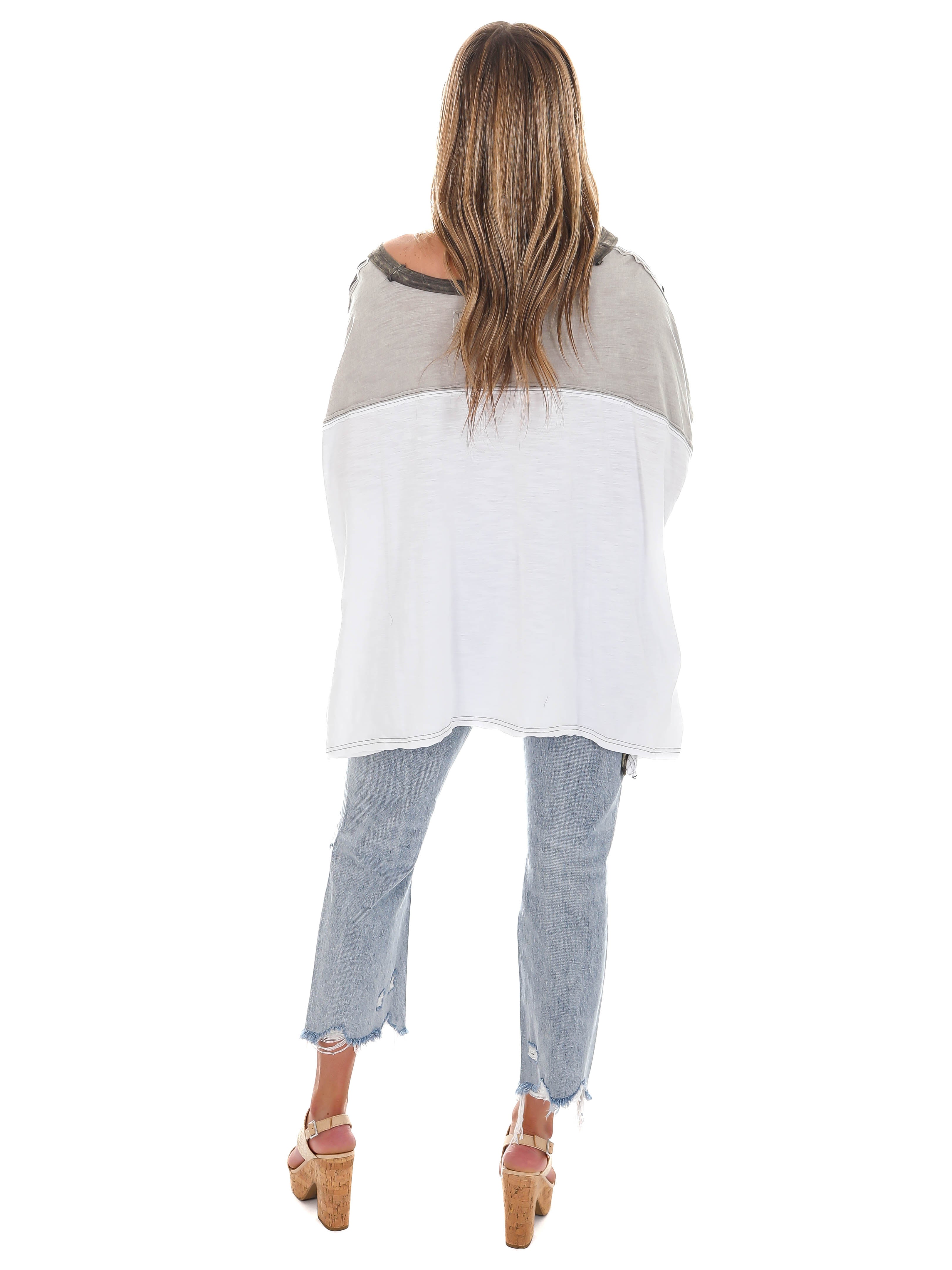 Catch the Wind Oversized Colorblock Top