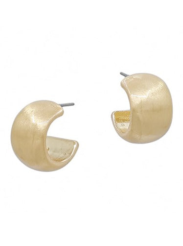 15mm Bold Round Metal Hoop Earring