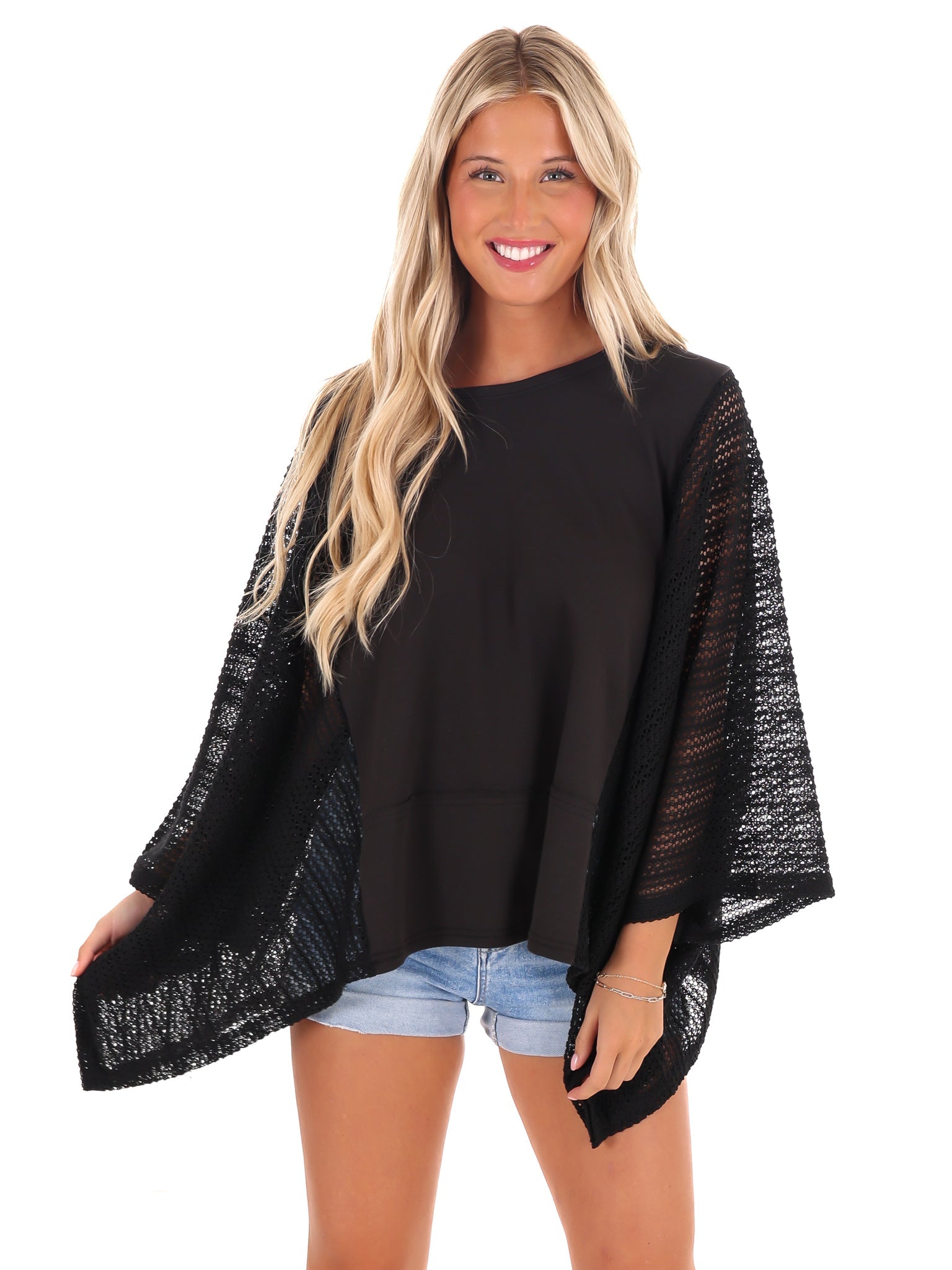 Unfiltered Joy Poncho Top