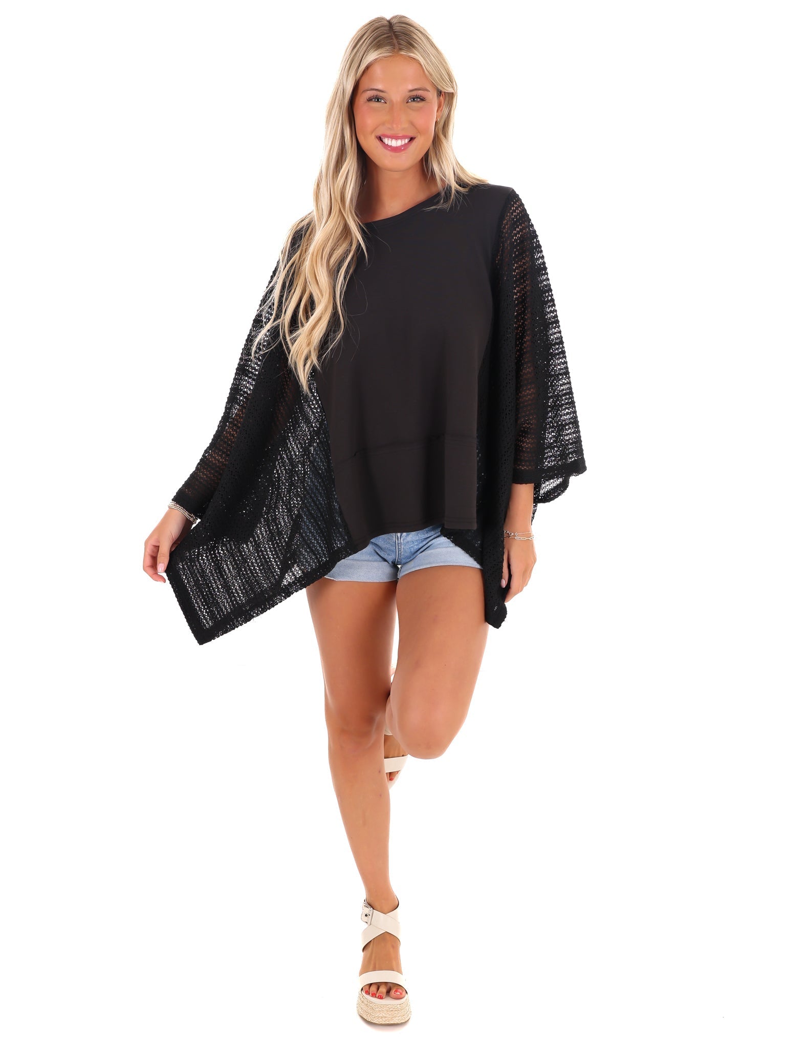 Unfiltered Joy Poncho Top