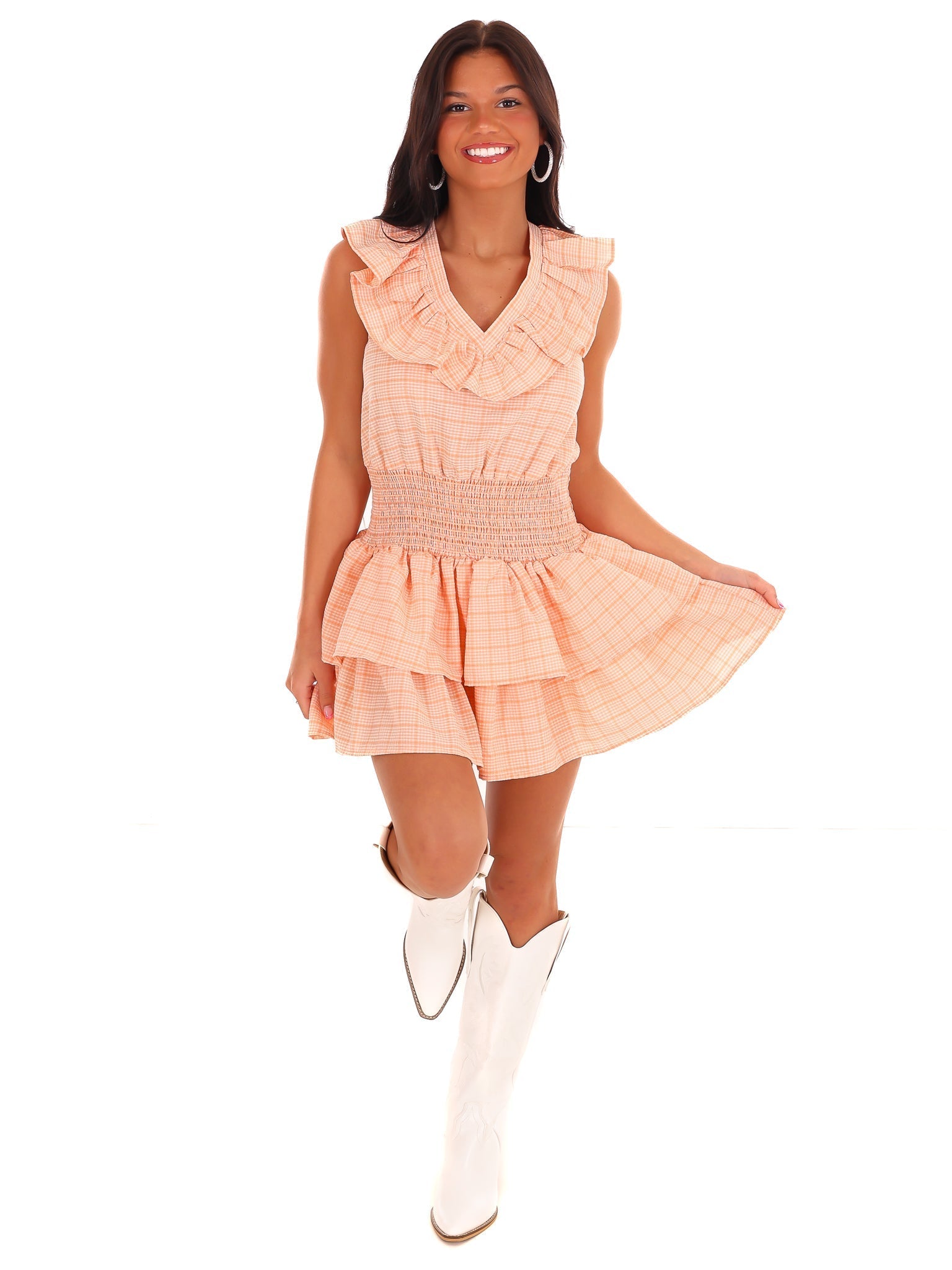 Can't Hold Us Ruffle Romper Dress