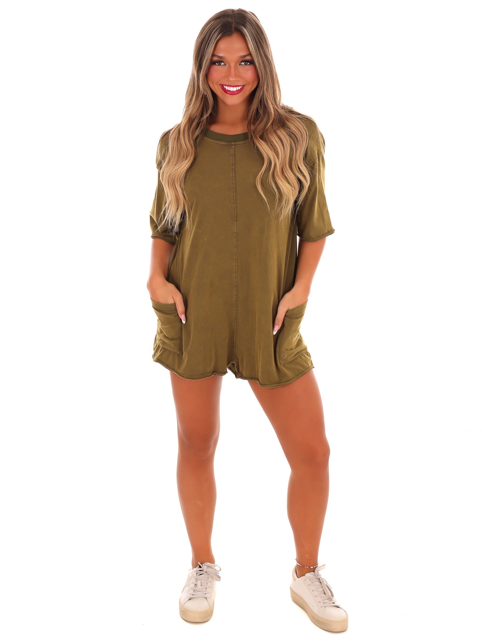 All Yours Washed Romper