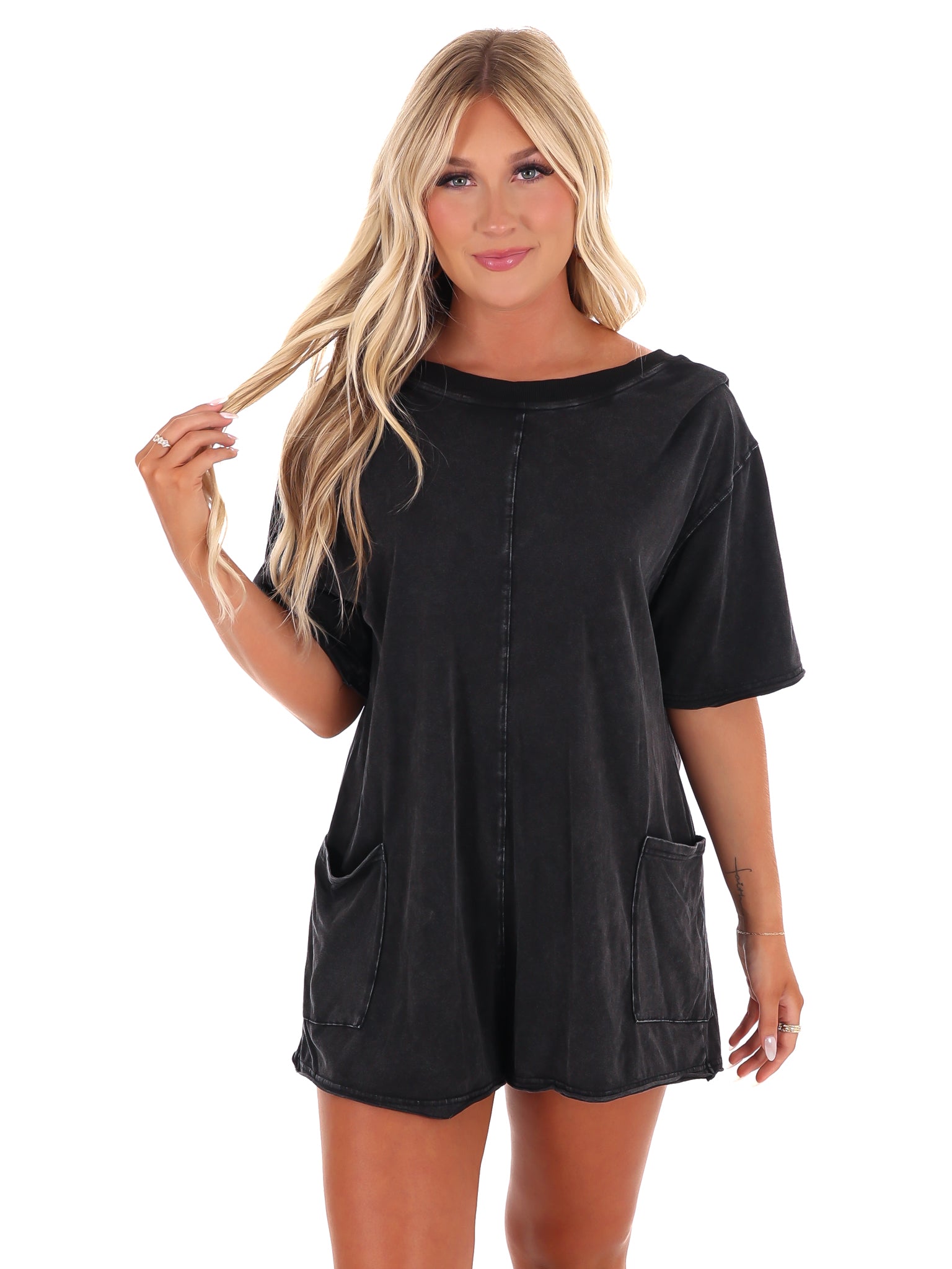 All Yours Washed Romper