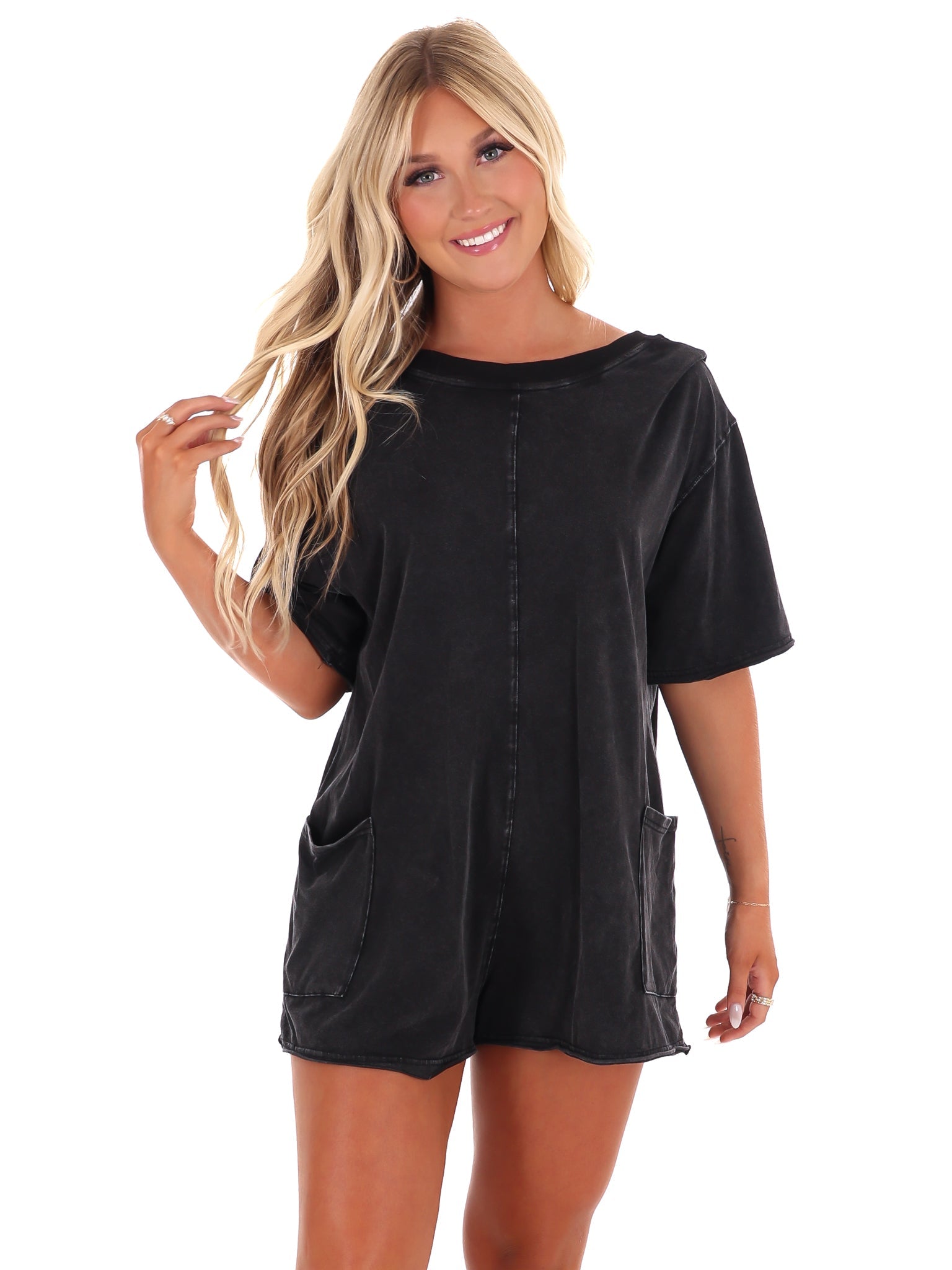 All Yours Washed Romper