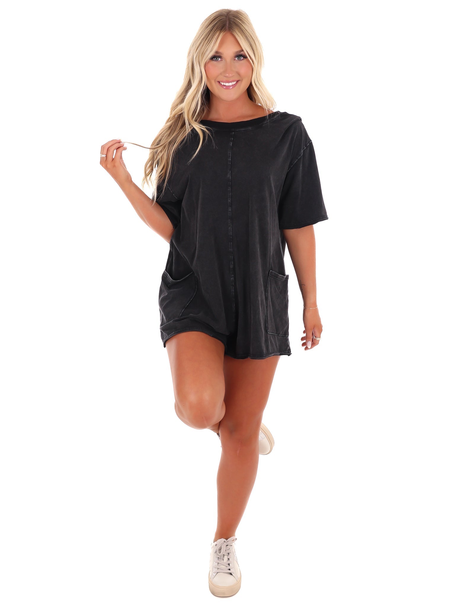 All Yours Washed Romper