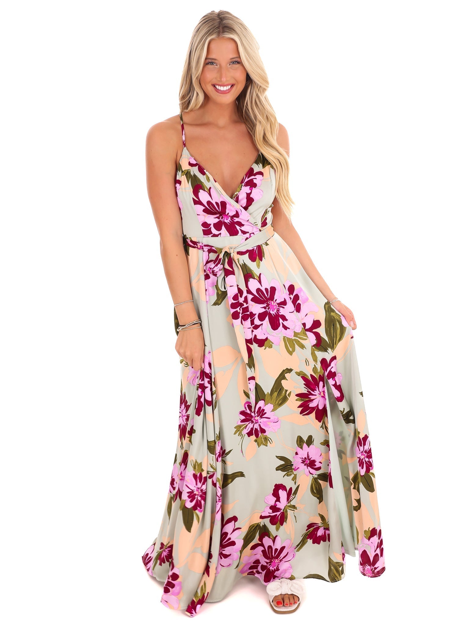 You Grow Girl Floral Maxi Dress