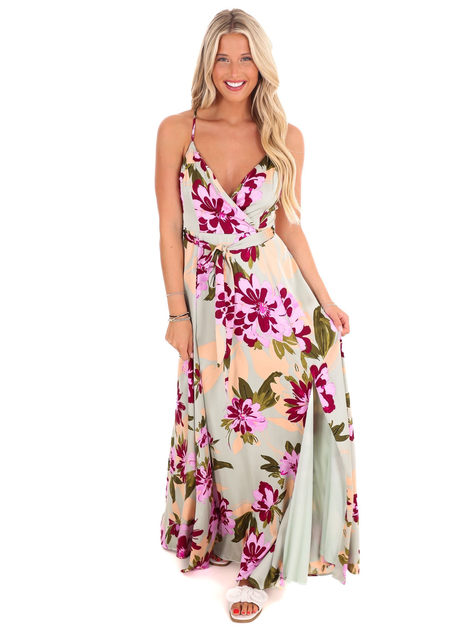 You Grow Girl Floral Maxi Dress