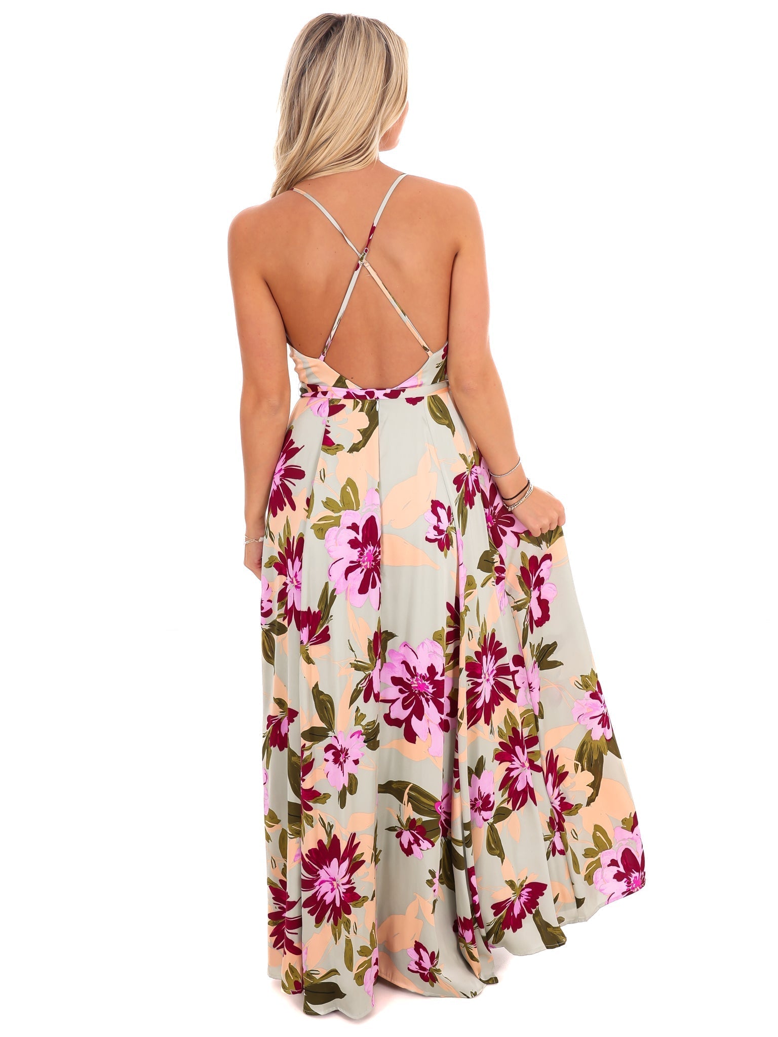 You Grow Girl Floral Maxi Dress