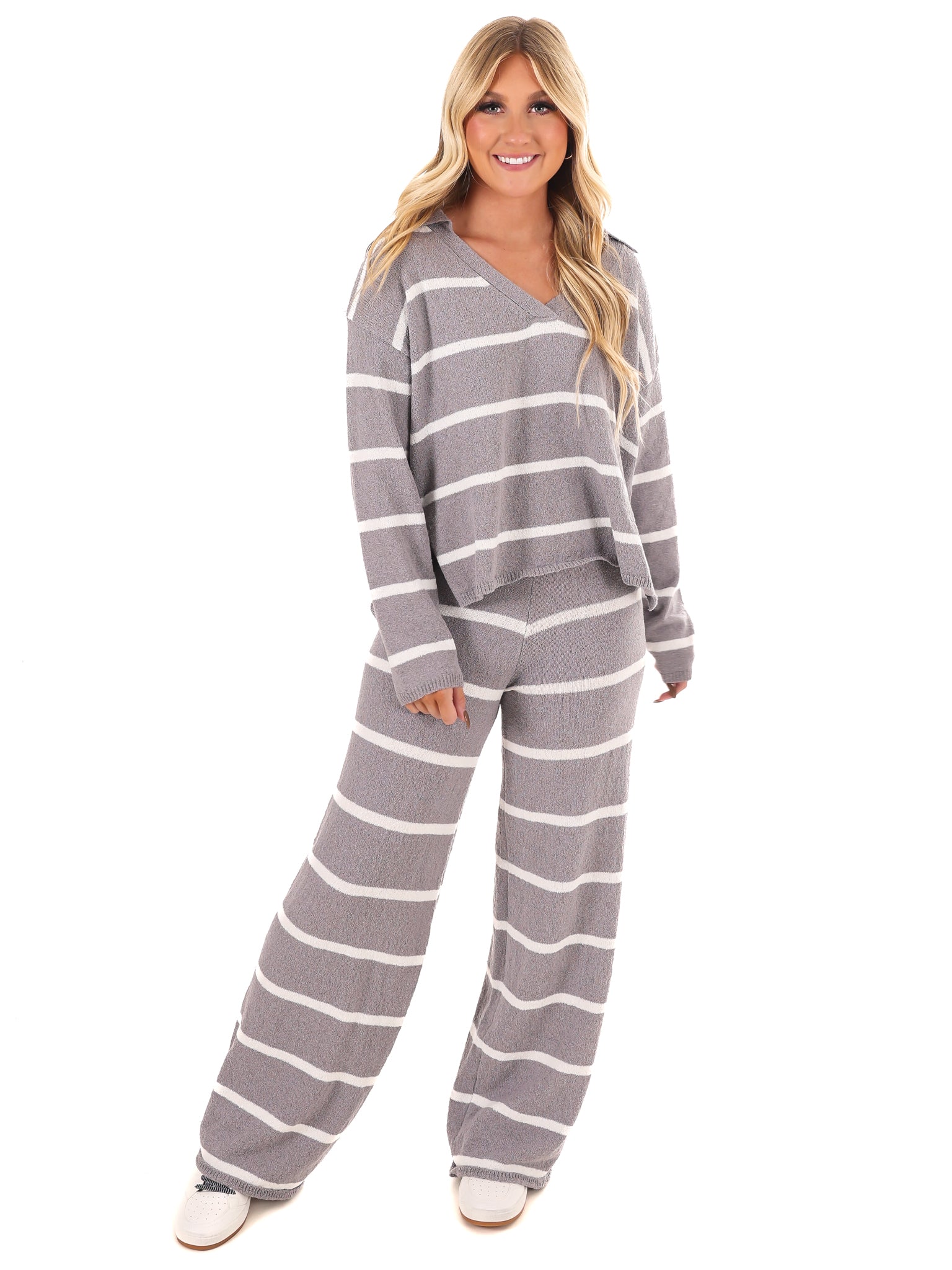 Weekend Wonder Stripe Sweater Set