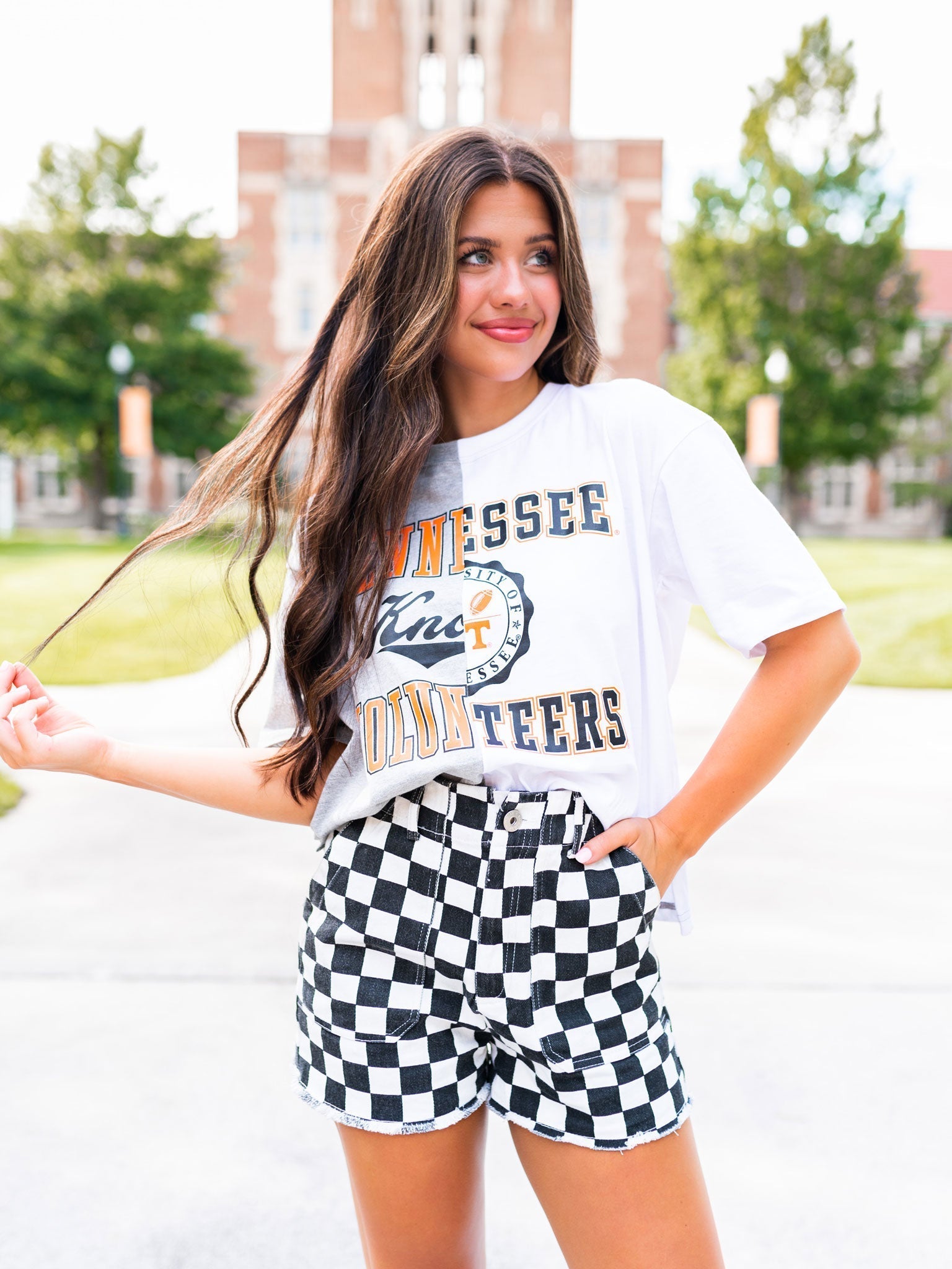 Tennessee Half & Half Waist Length Top