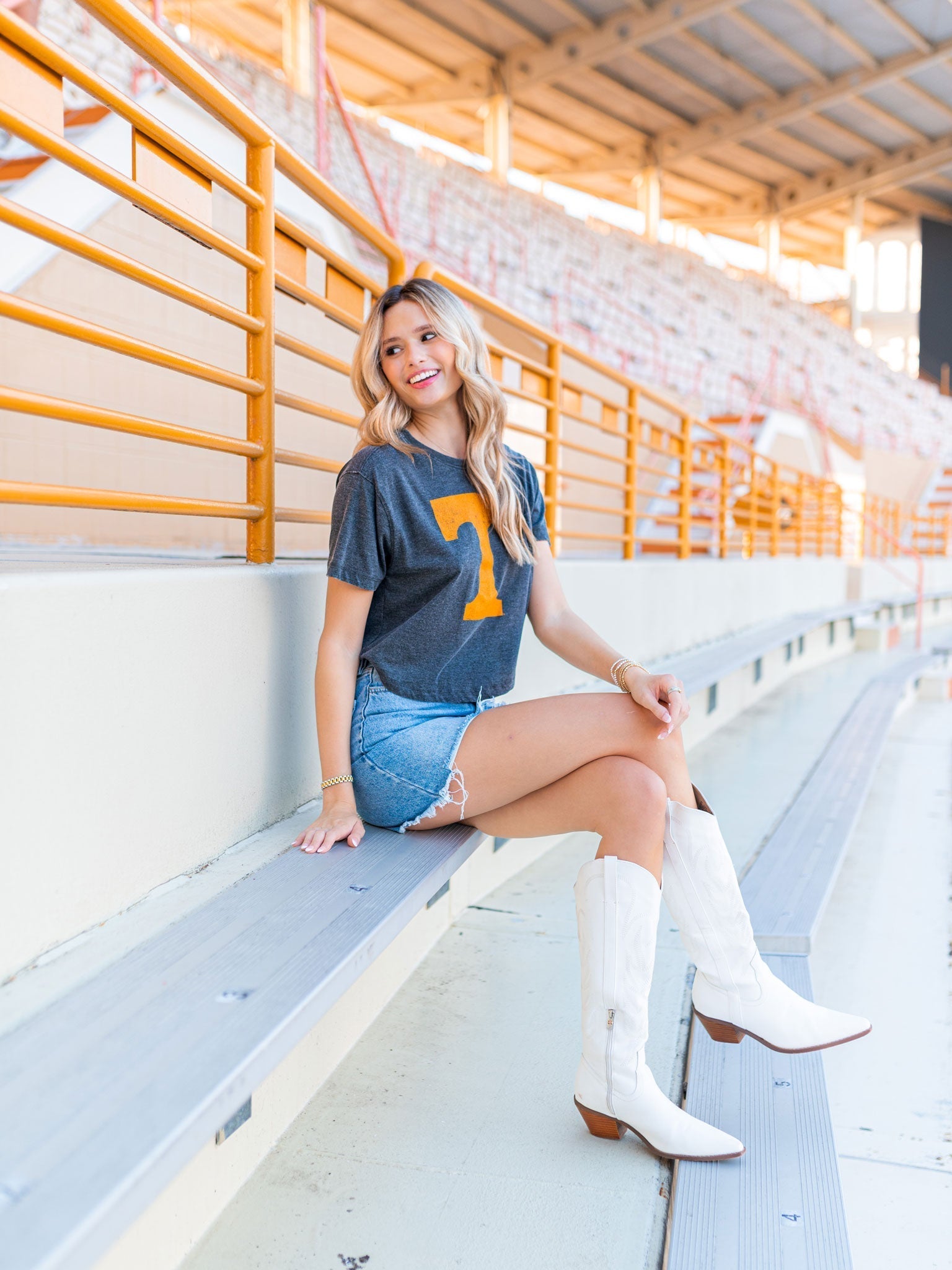 Tennessee Distressed Logo Crop Top