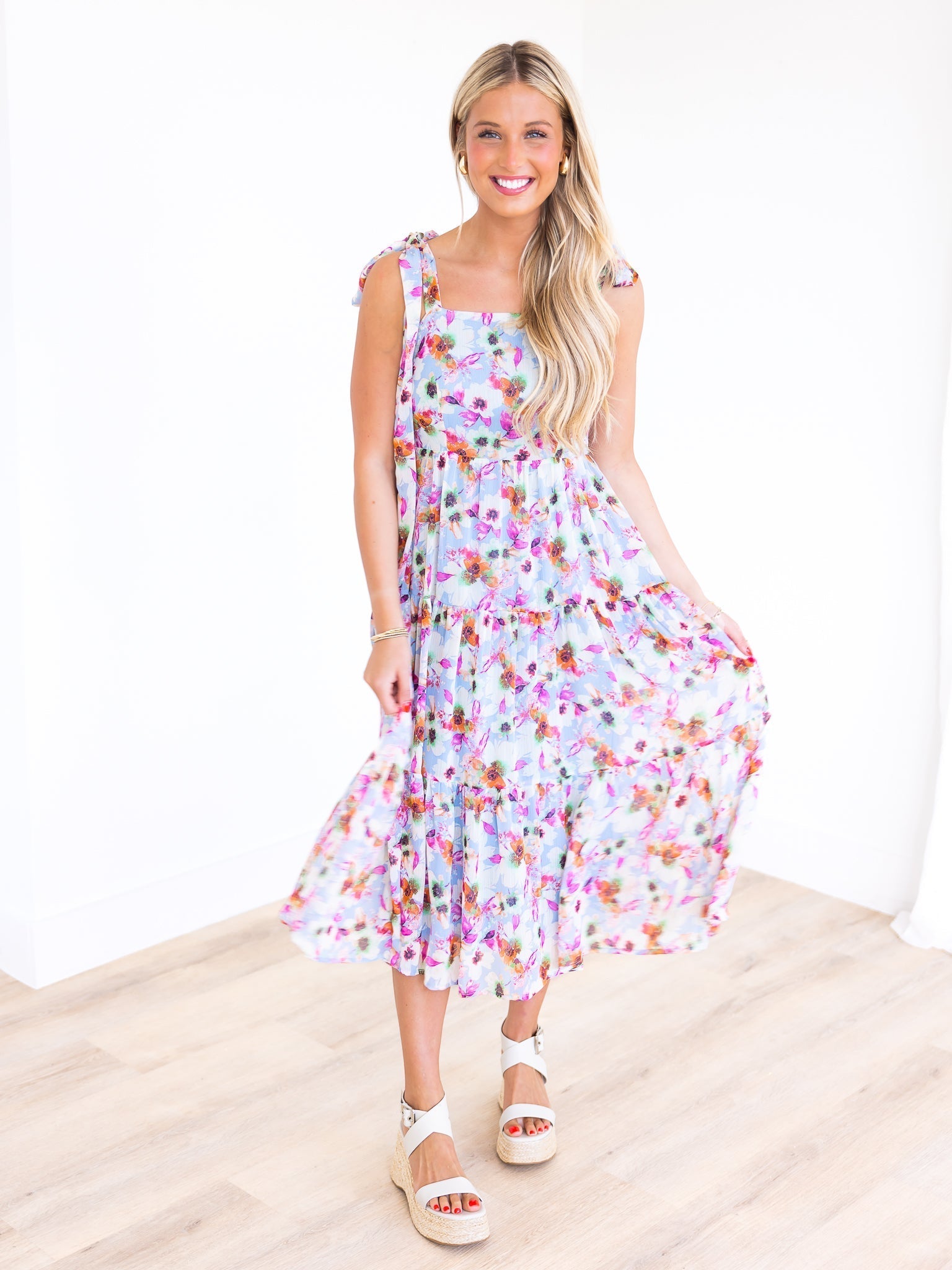 Because I'm Happy Floral Maxi Dress