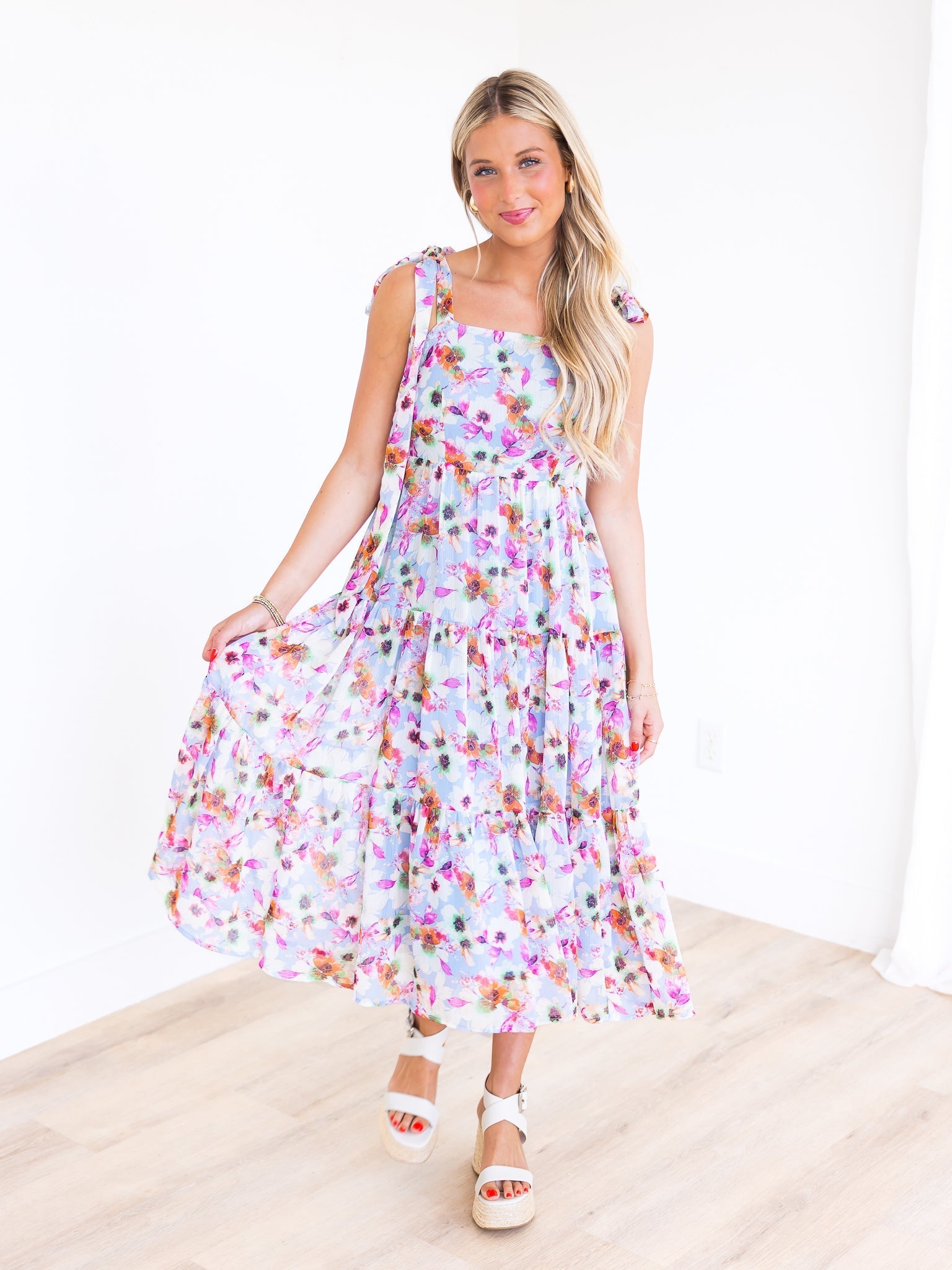 Because I'm Happy Floral Maxi Dress