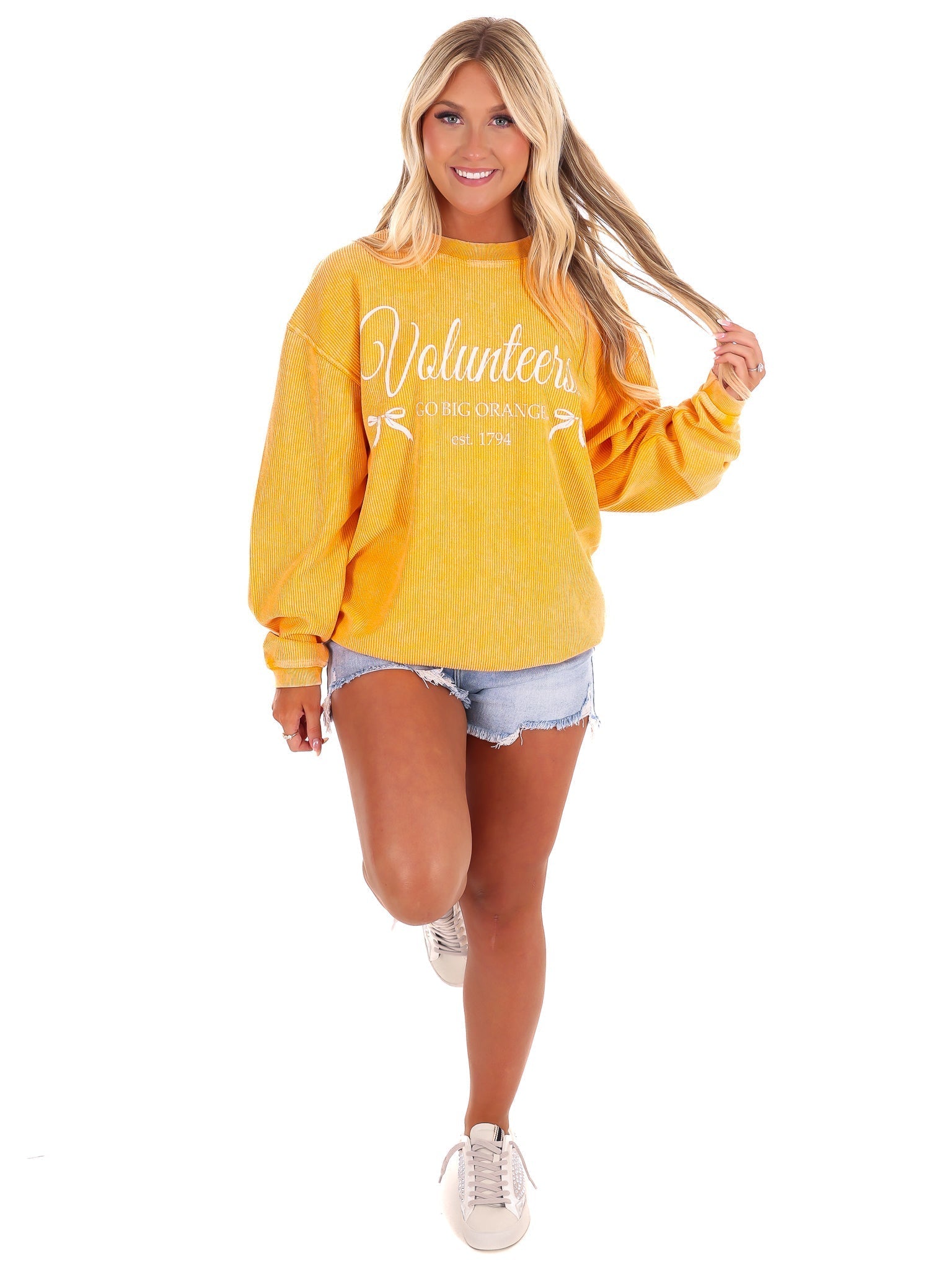 Vols Established Bows Corded Crew Sweatshirt
