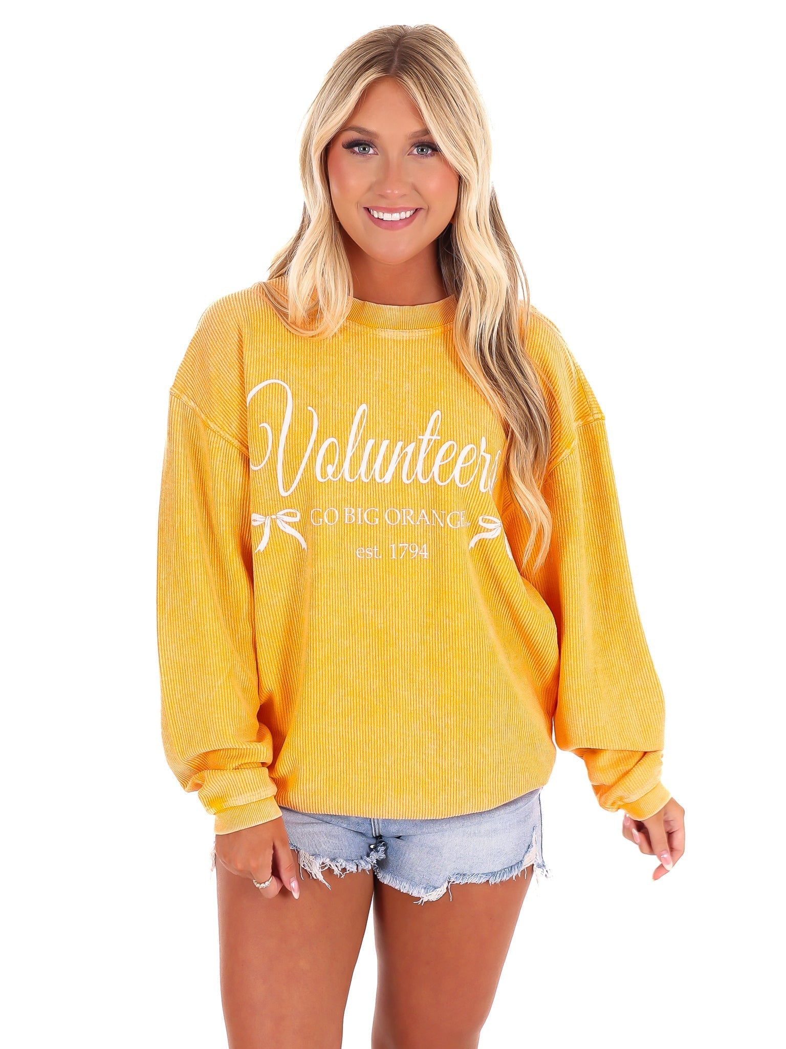 Vols Established Bows Corded Crew Sweatshirt