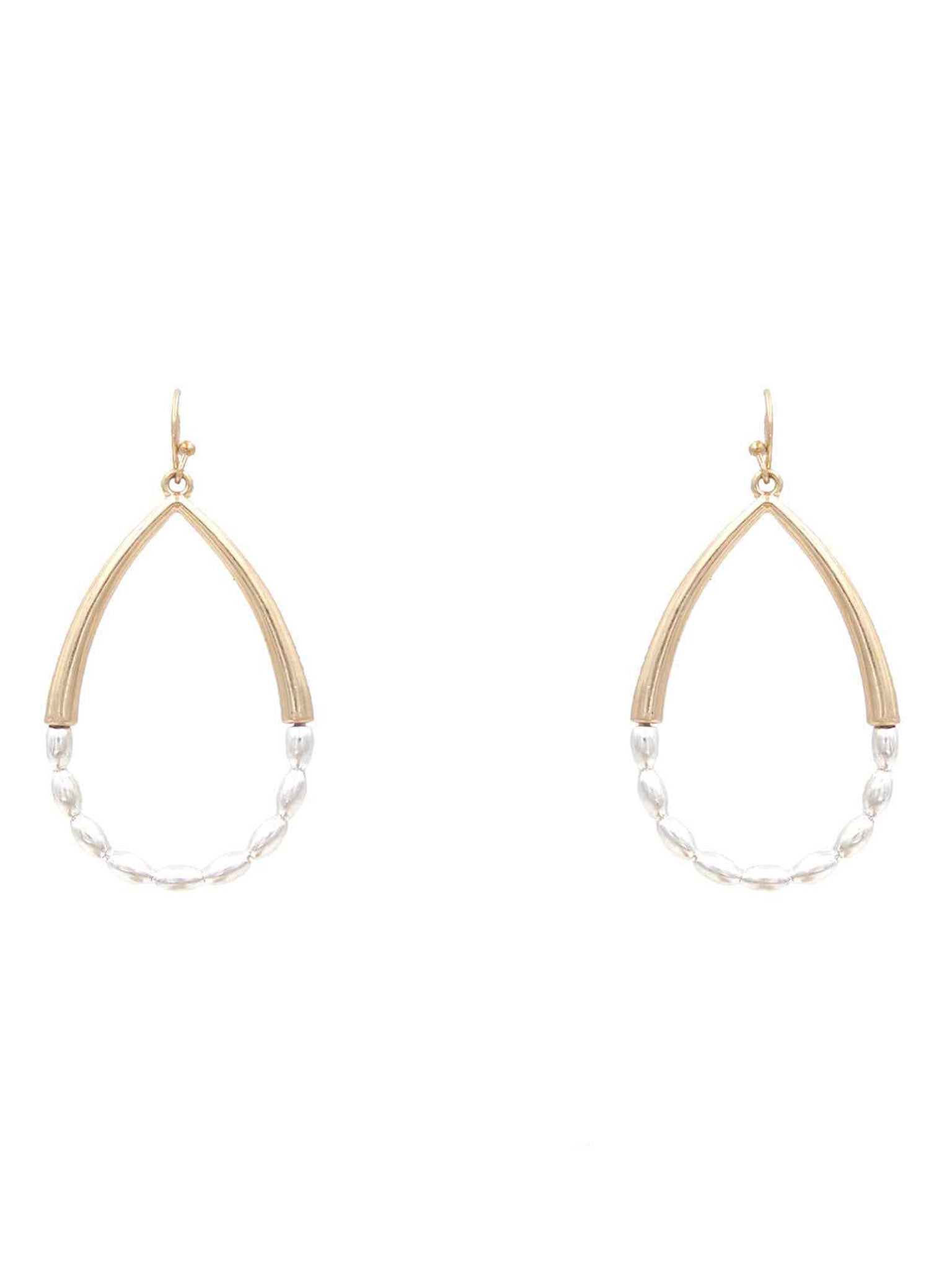 Two Tone Teardrop Earrings