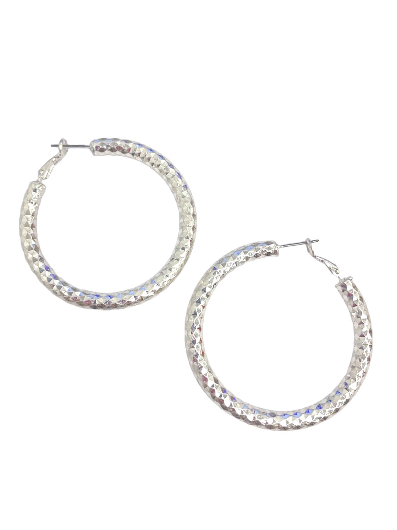 Textured Medium Hoop Earrings