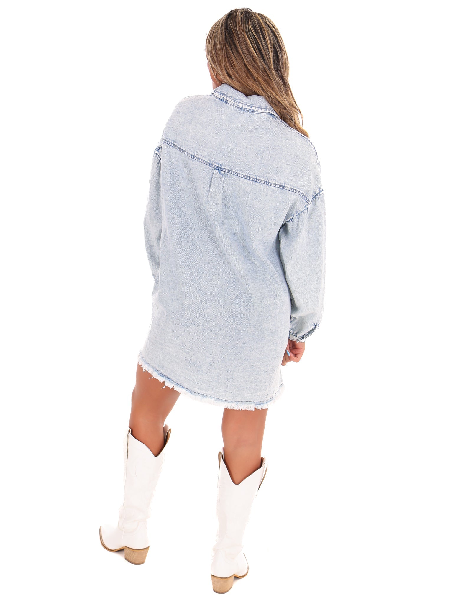 You'll Be With Me Denim Shirt Dress