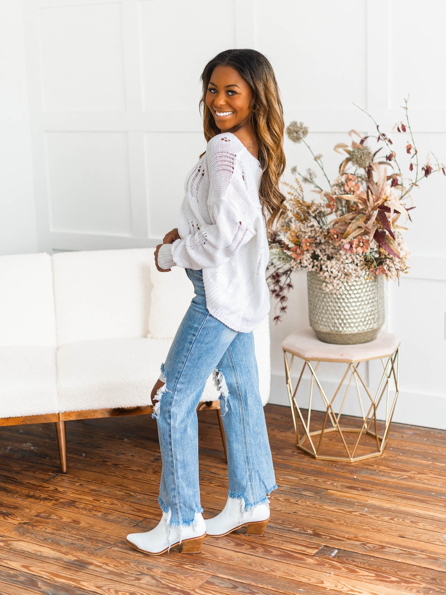 You're Perfect Distressed Sweater