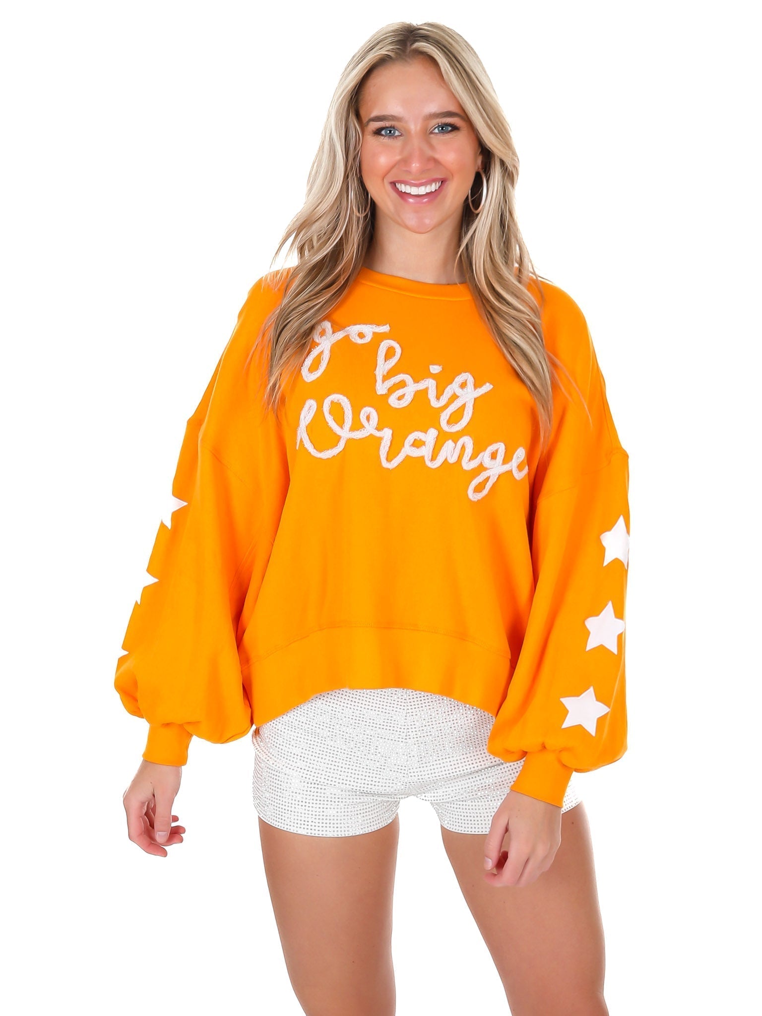 The GBO Glitter Script Balloon Pullover