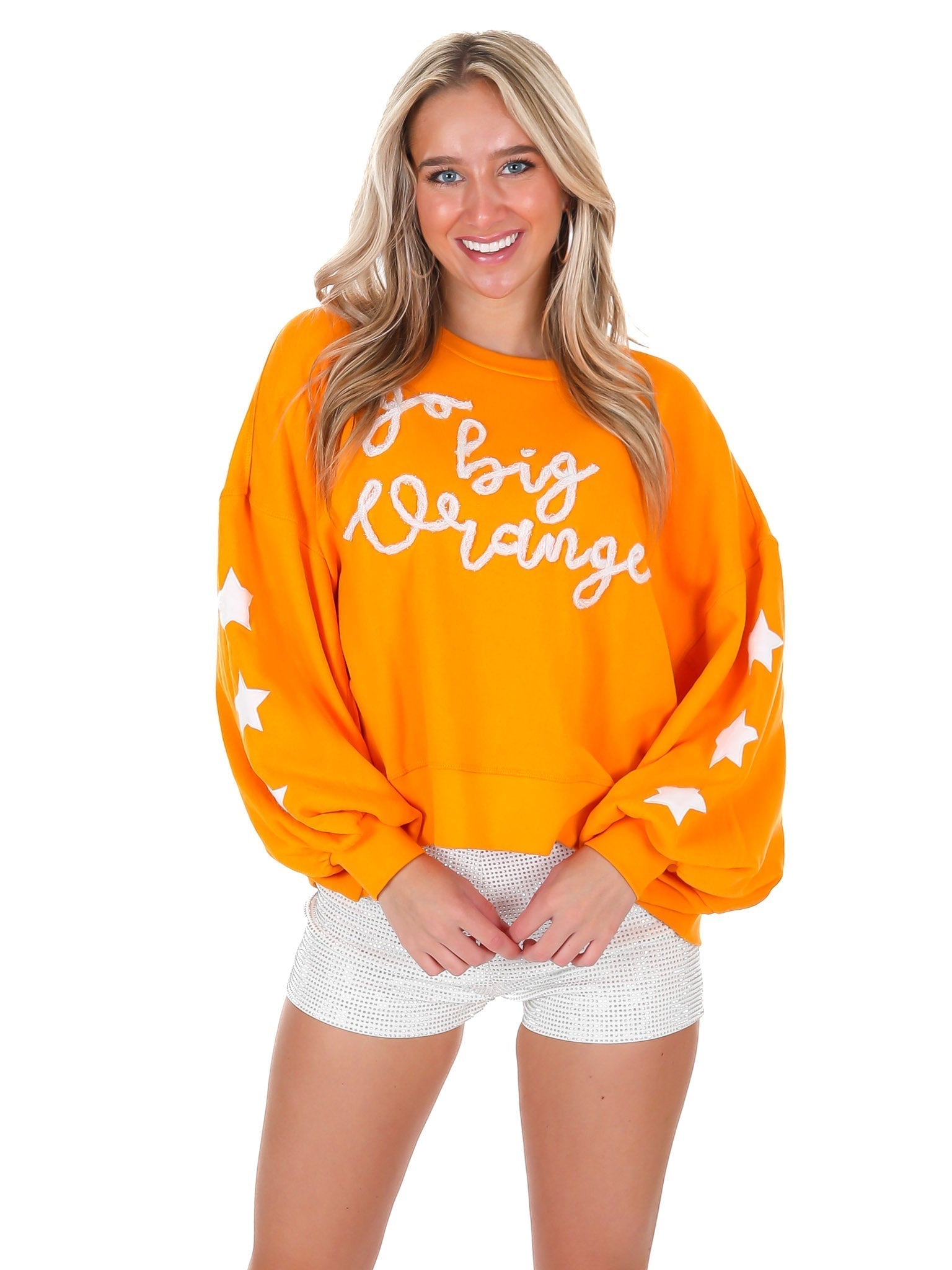 The GBO Glitter Script Balloon Pullover