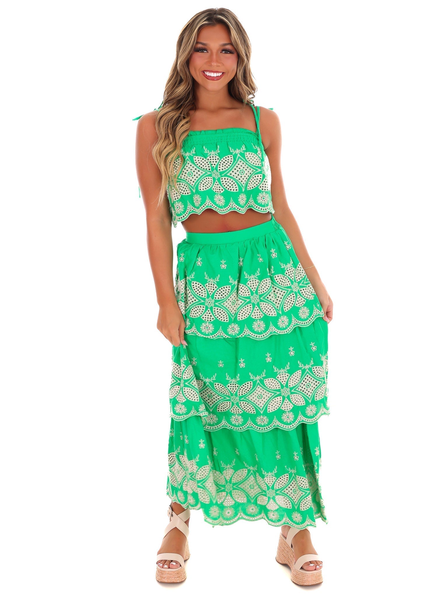 Total Bliss Embroidery Two Piece Set