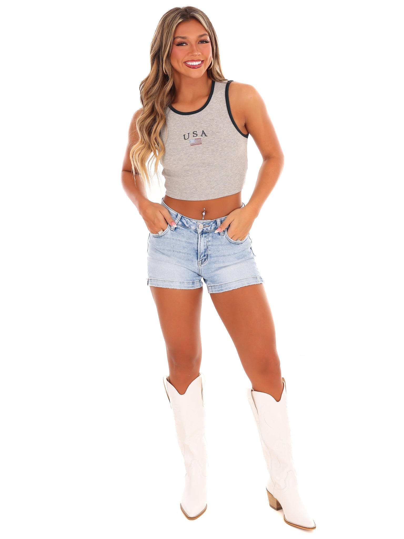 All in My Head Ribbed Crop Top