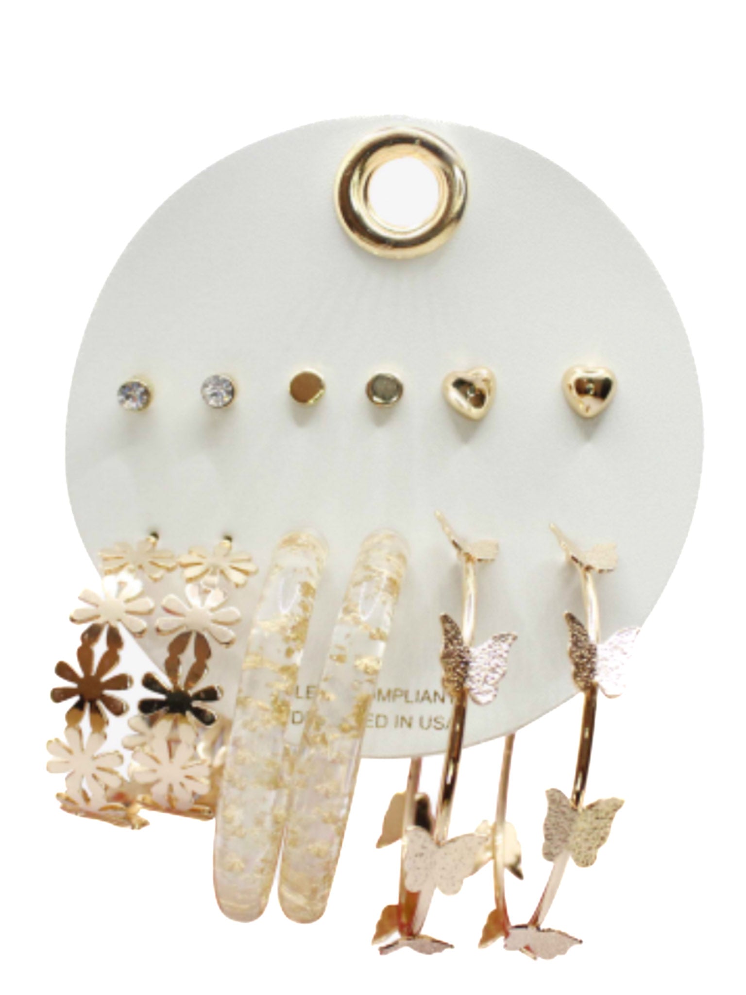 Assorted Gold Stud and Hoop Set