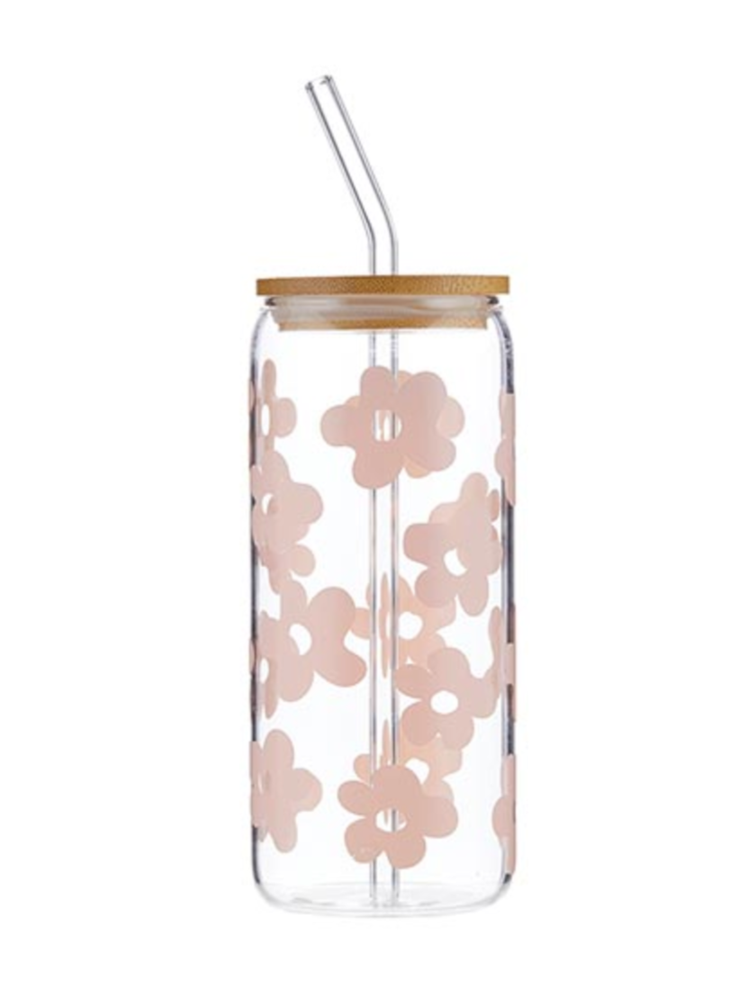 White Floral Cold Brew Tumbler