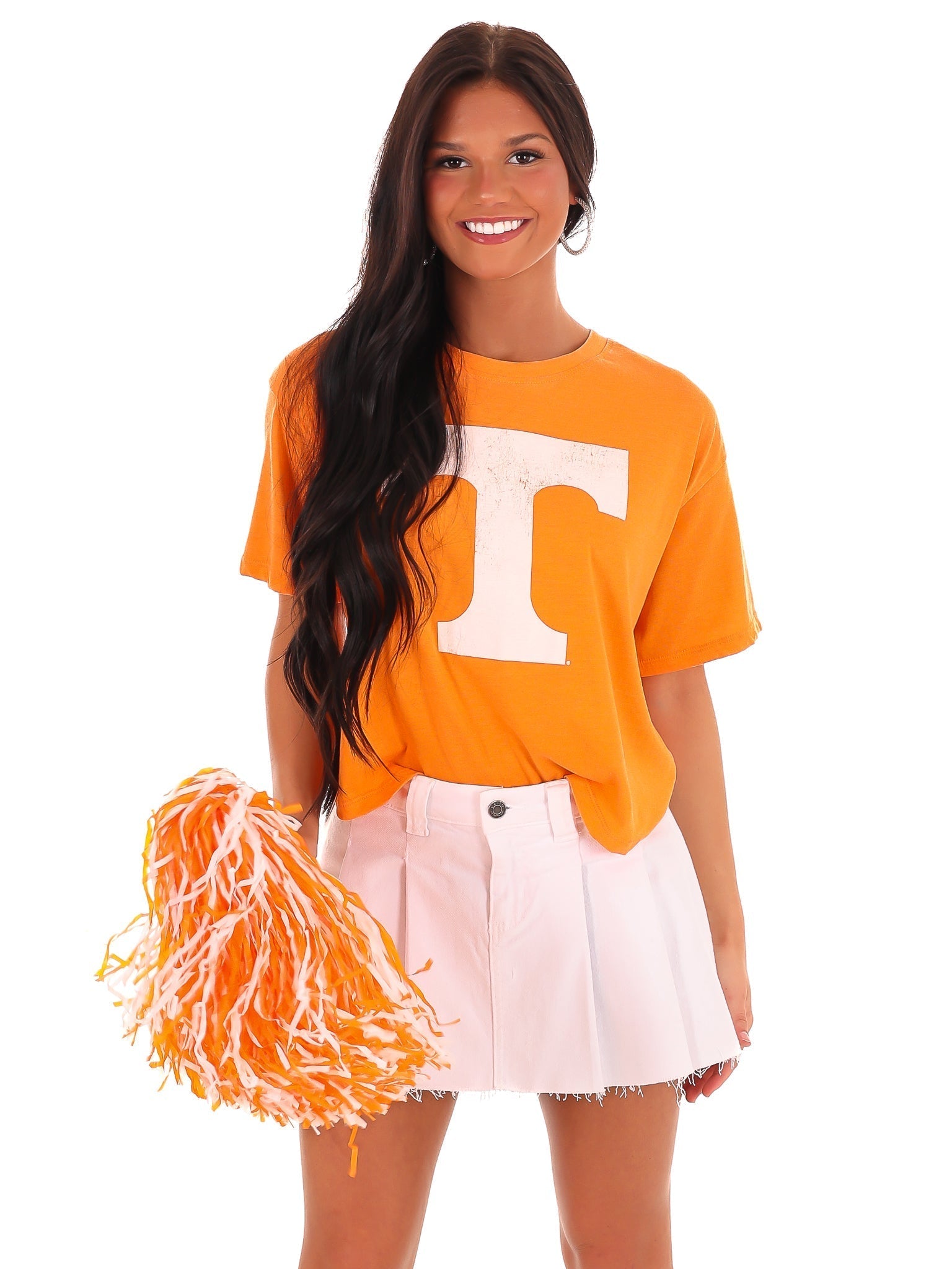 Tennessee Distressed Logo Crop Top