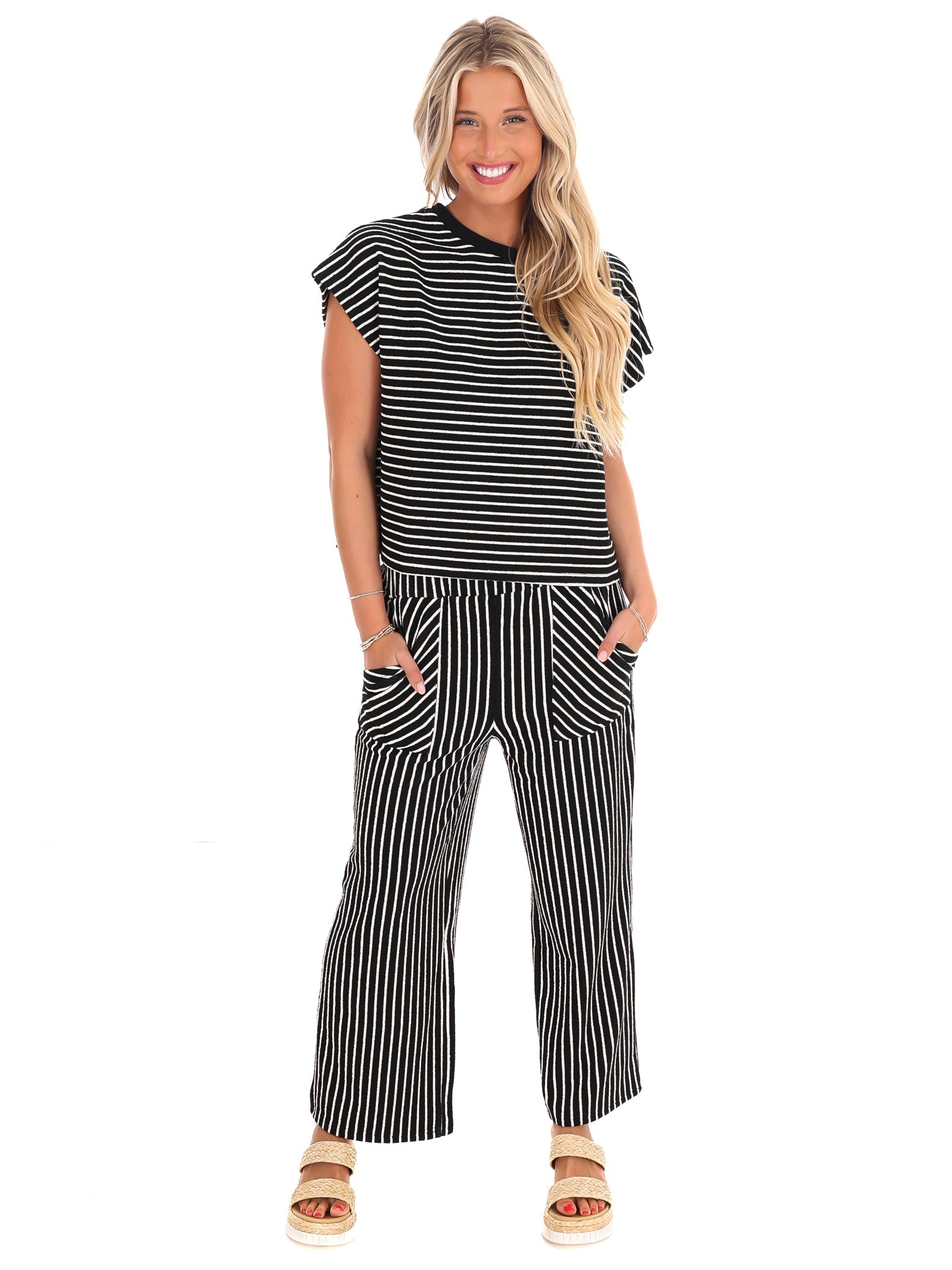 All is Well Stripe Two Piece Set
