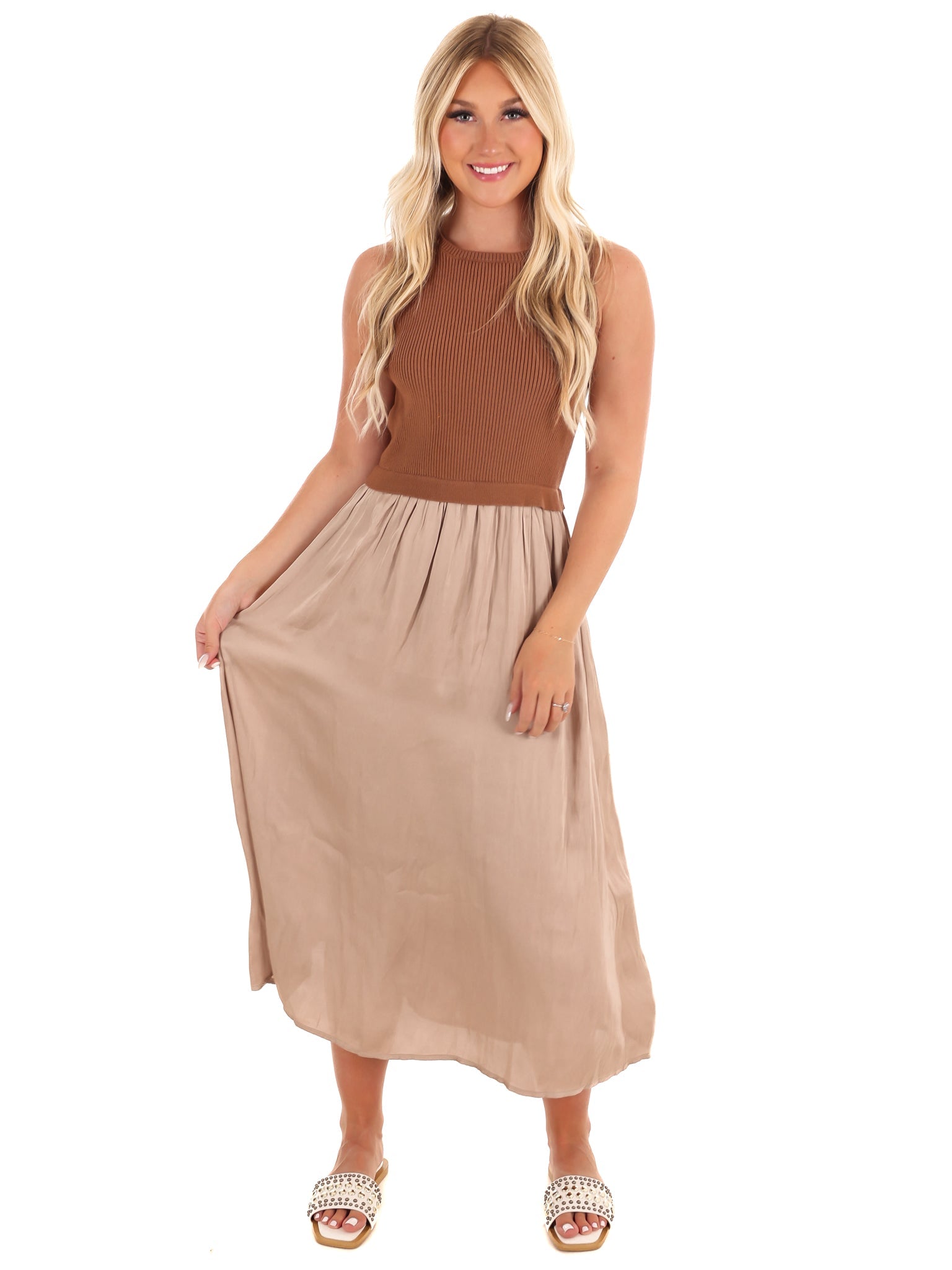 Crisp Evenings Midi Dress