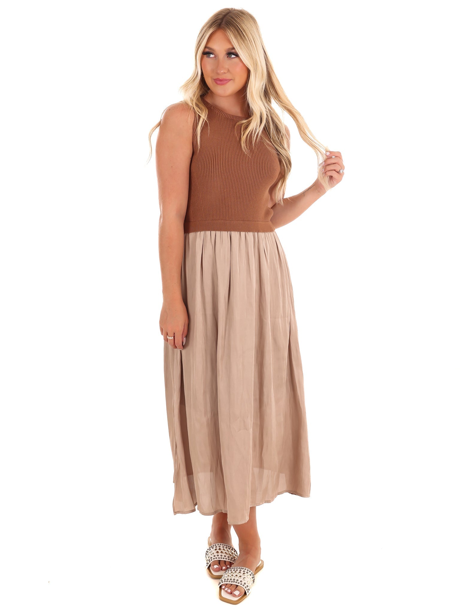 Crisp Evenings Midi Dress