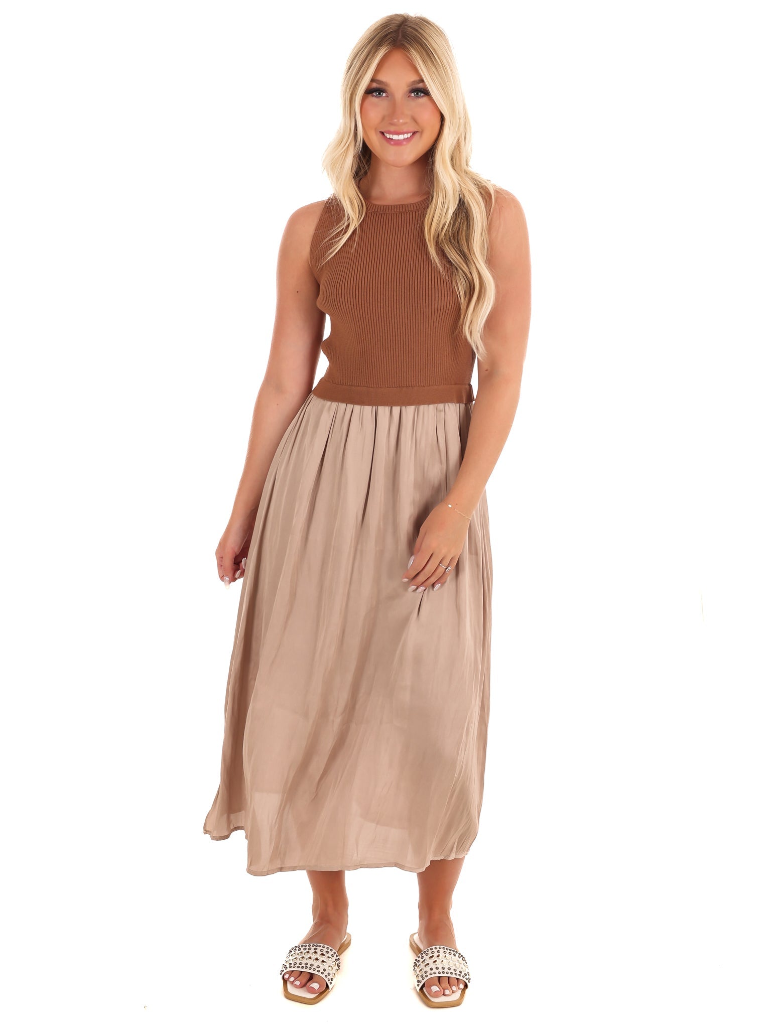 Crisp Evenings Midi Dress